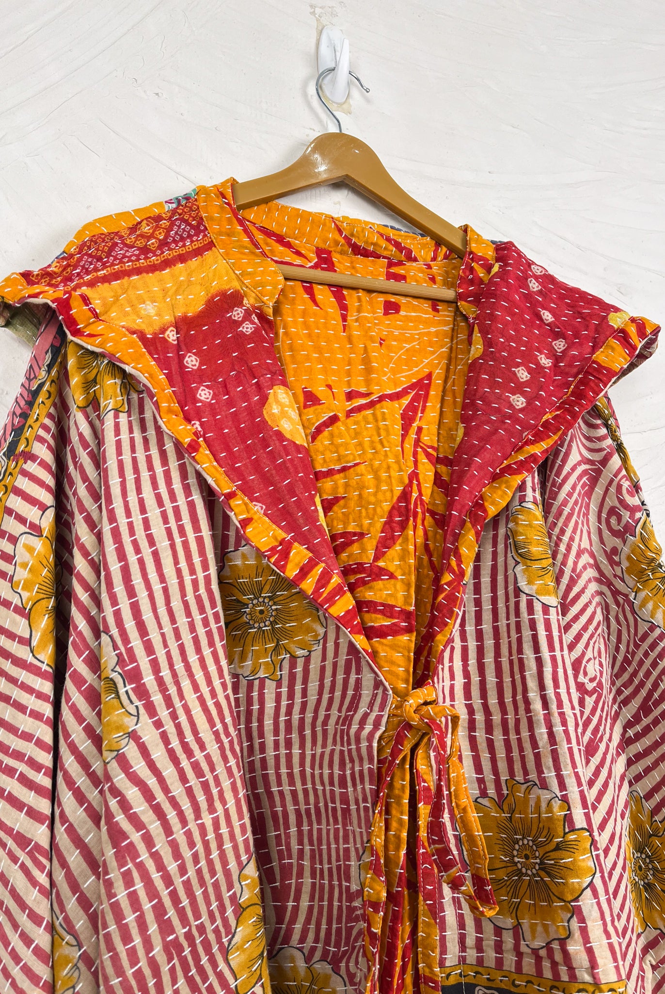 Upcycled kantha poncho - Love Protect Sustain