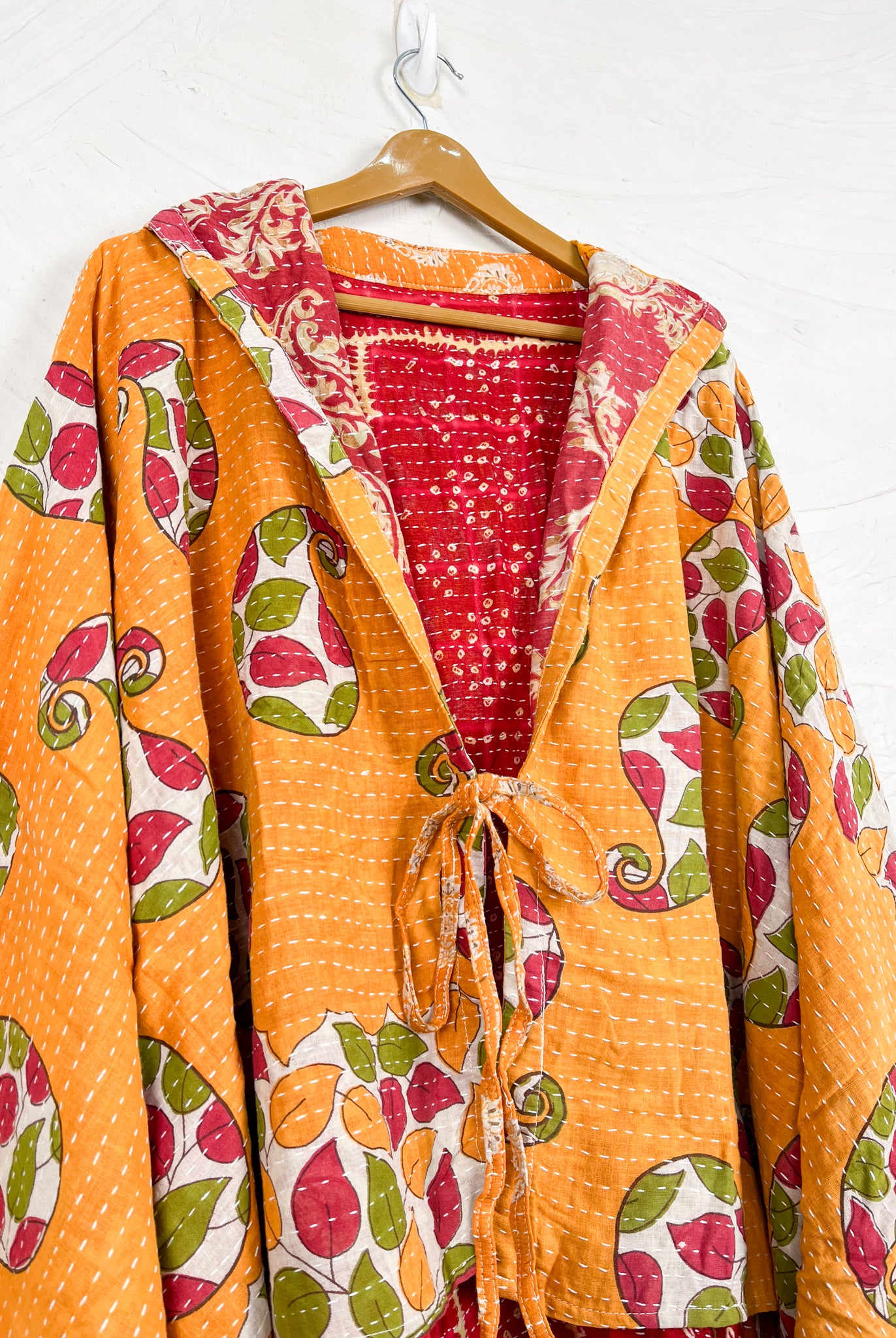 Upcycled kantha poncho - Love Protect Sustain