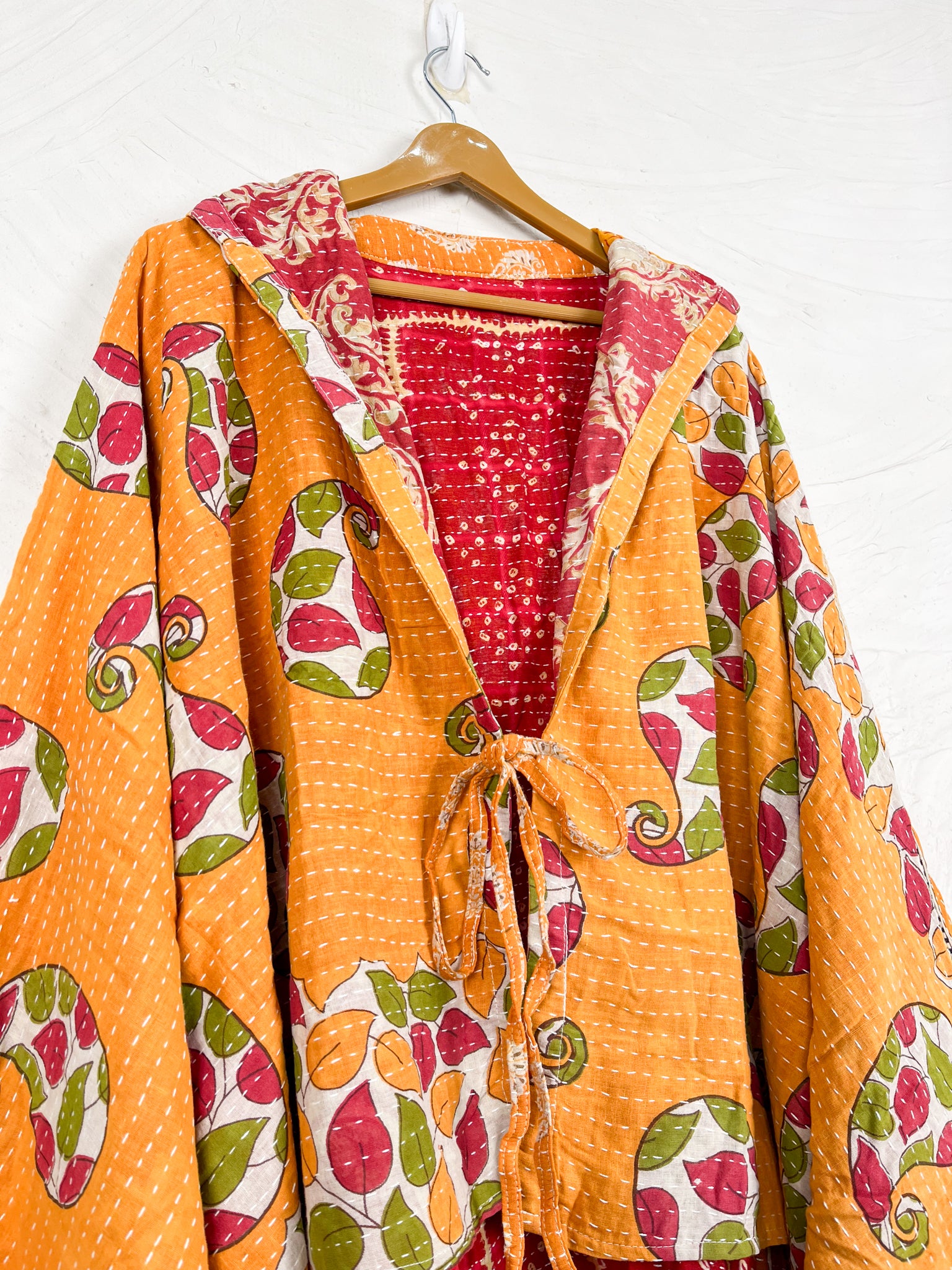 Upcycled kantha poncho - Love Protect Sustain