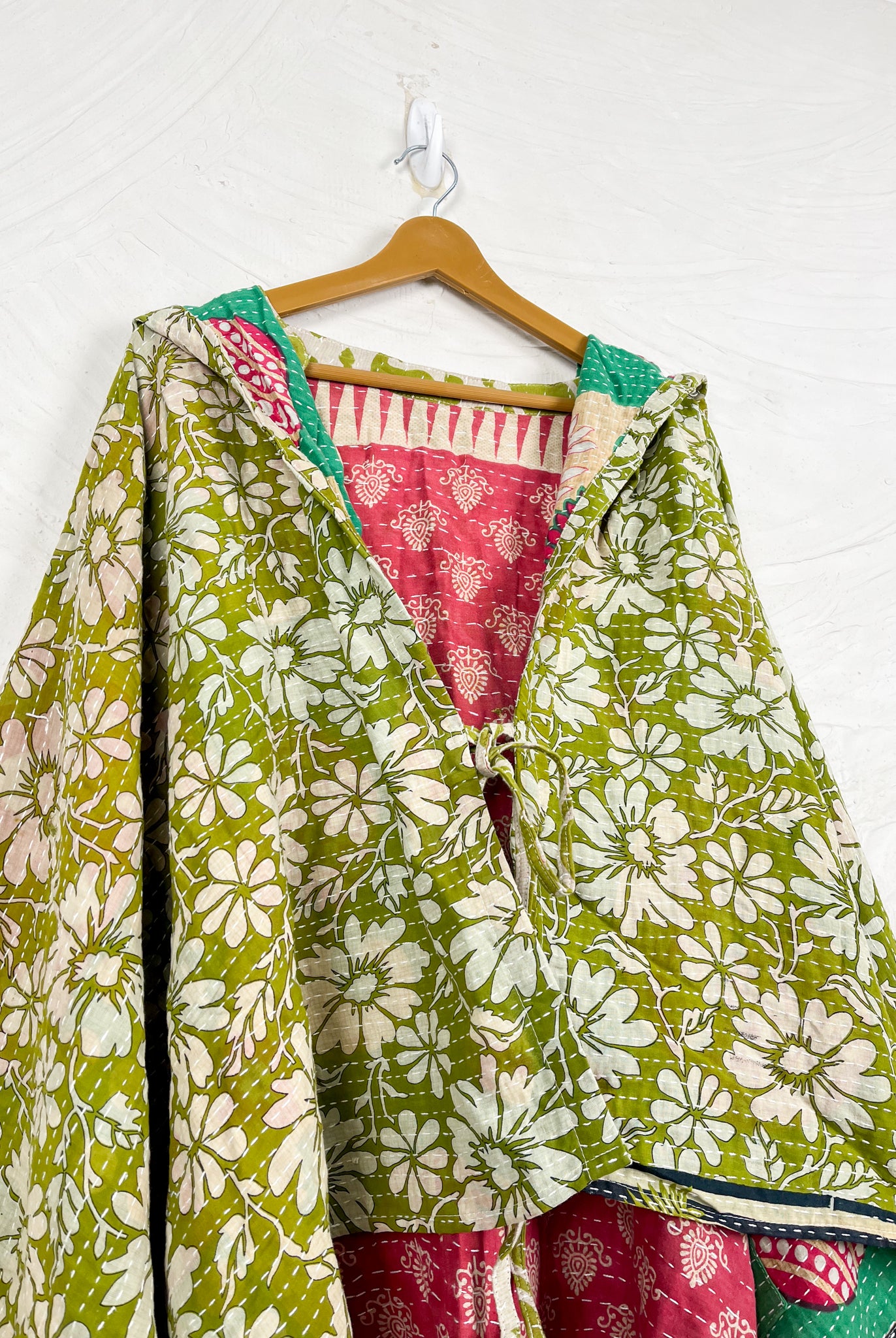 Upcycled kantha poncho - Love Protect Sustain