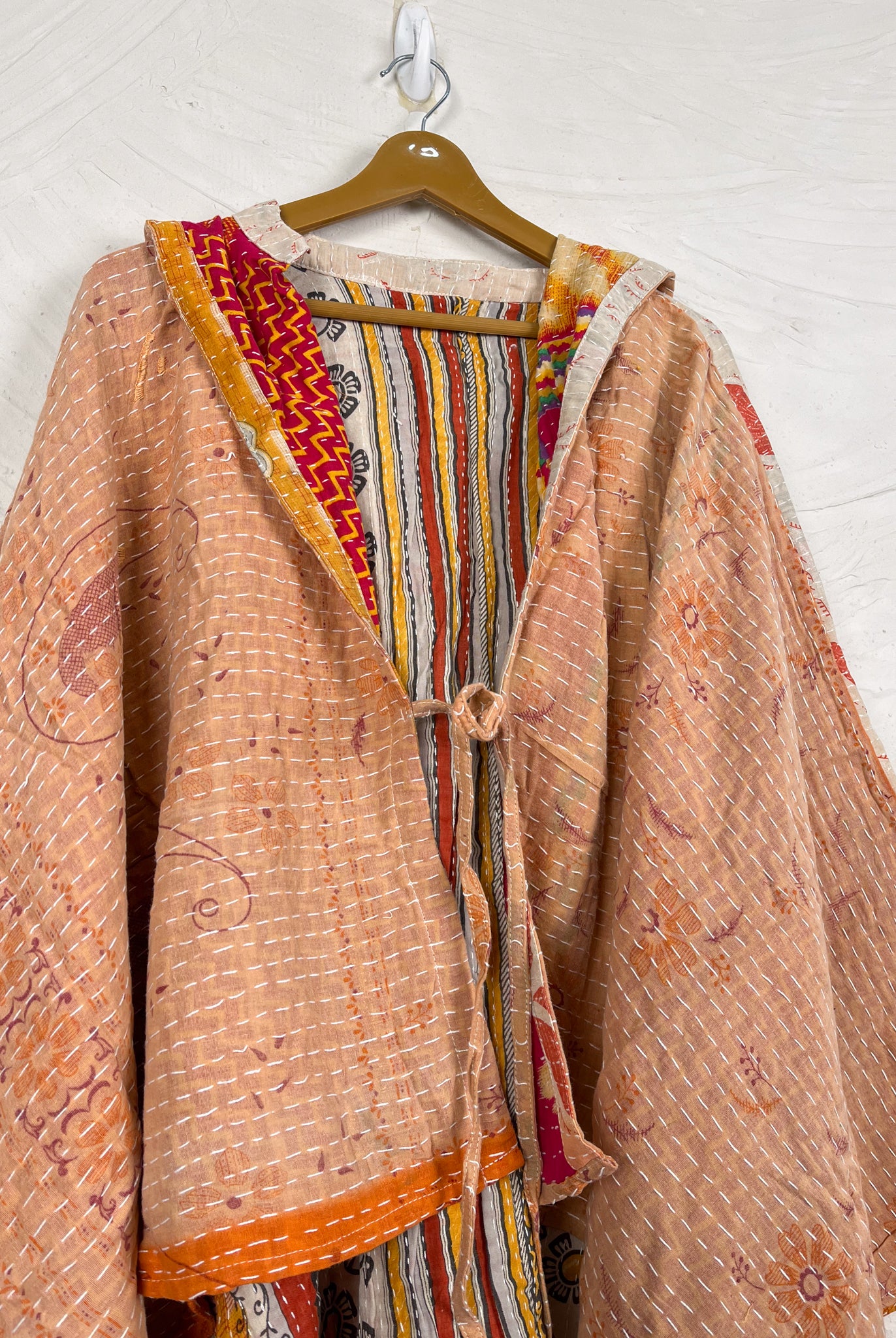 Upcycled kantha poncho - Love Protect Sustain