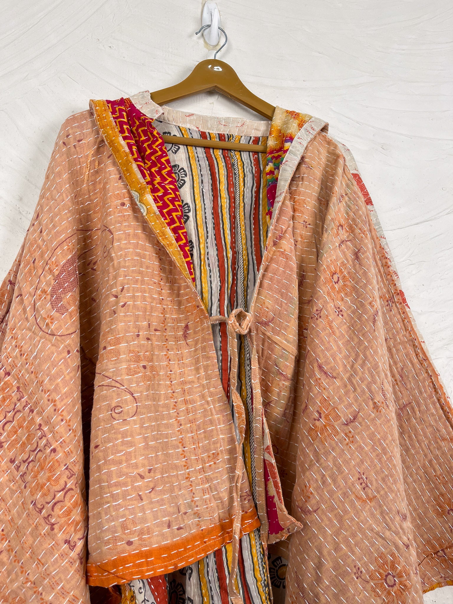 Upcycled kantha poncho - Love Protect Sustain