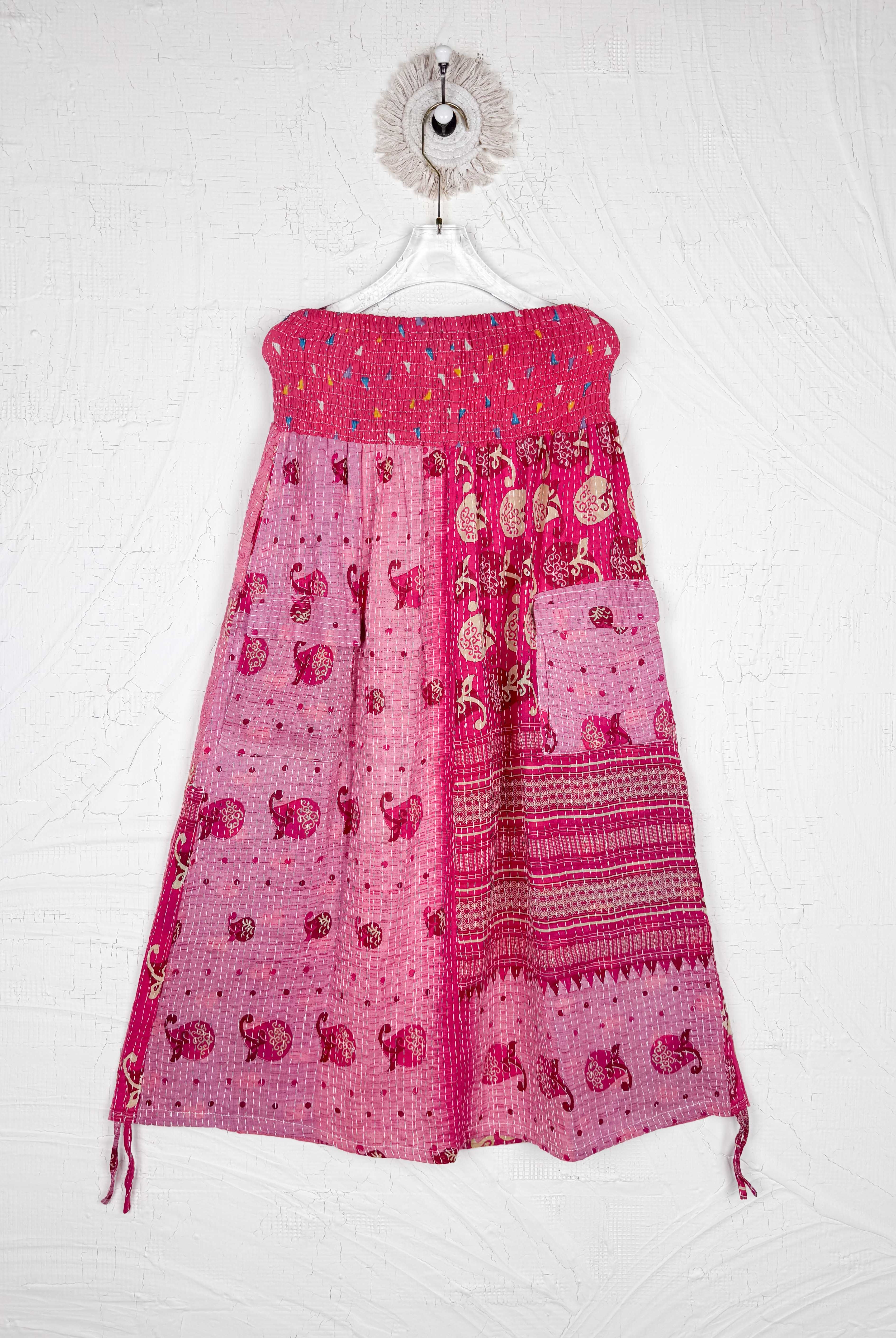 Upcycled kantha skirt - Love Protect Sustain