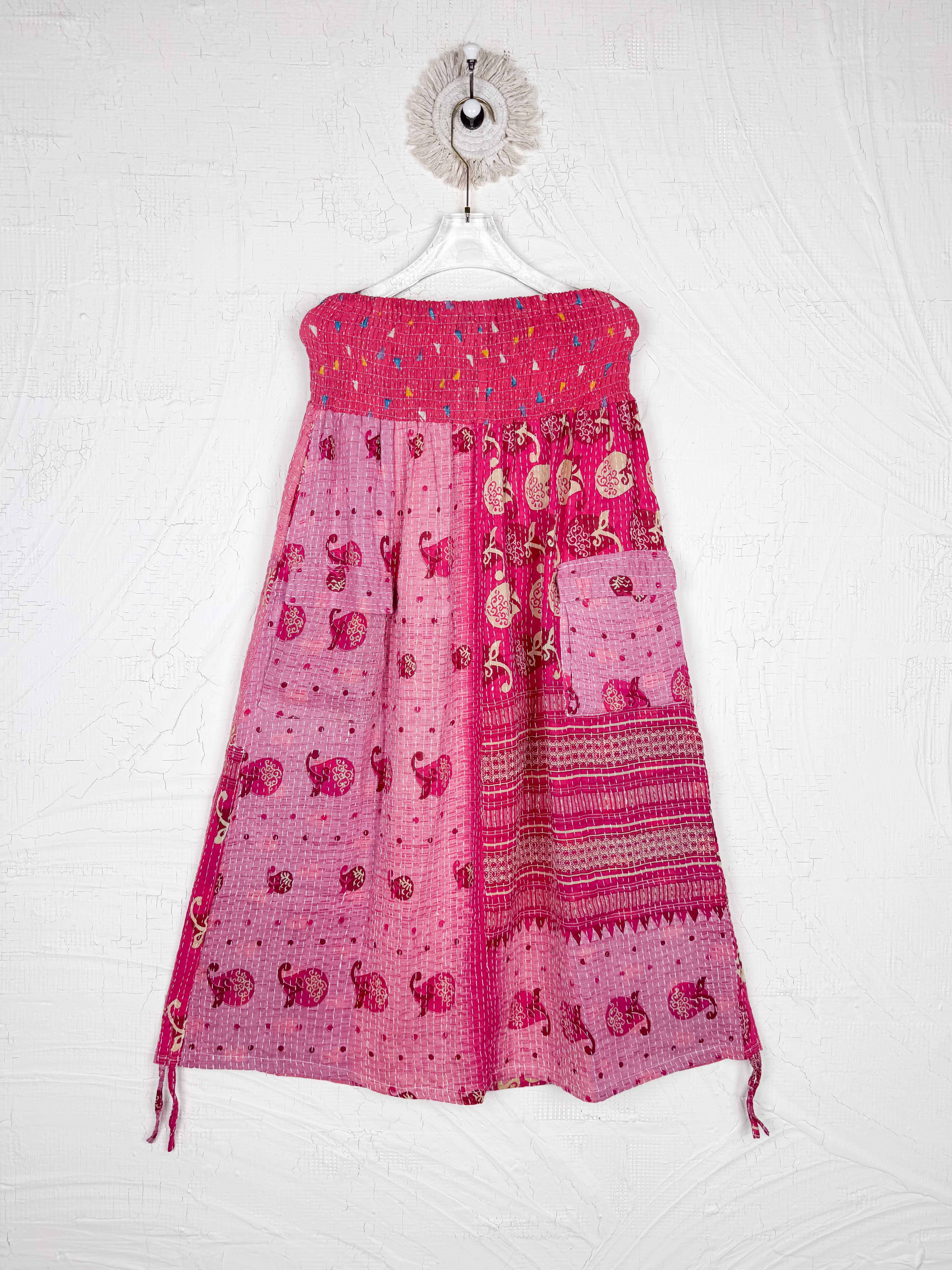 Upcycled kantha skirt - Love Protect Sustain