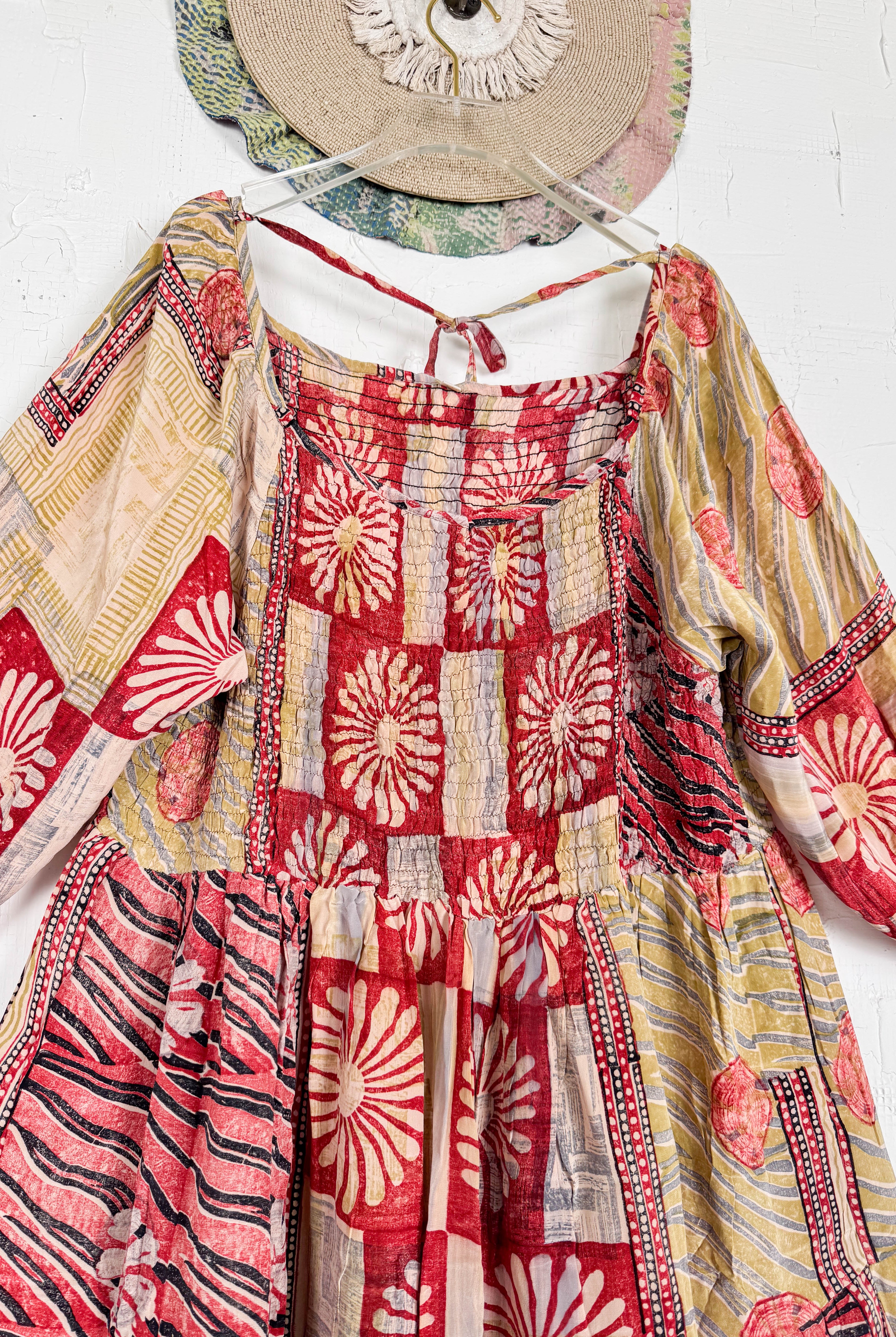 Upcycled patchwork dress - Love Protect Sustain