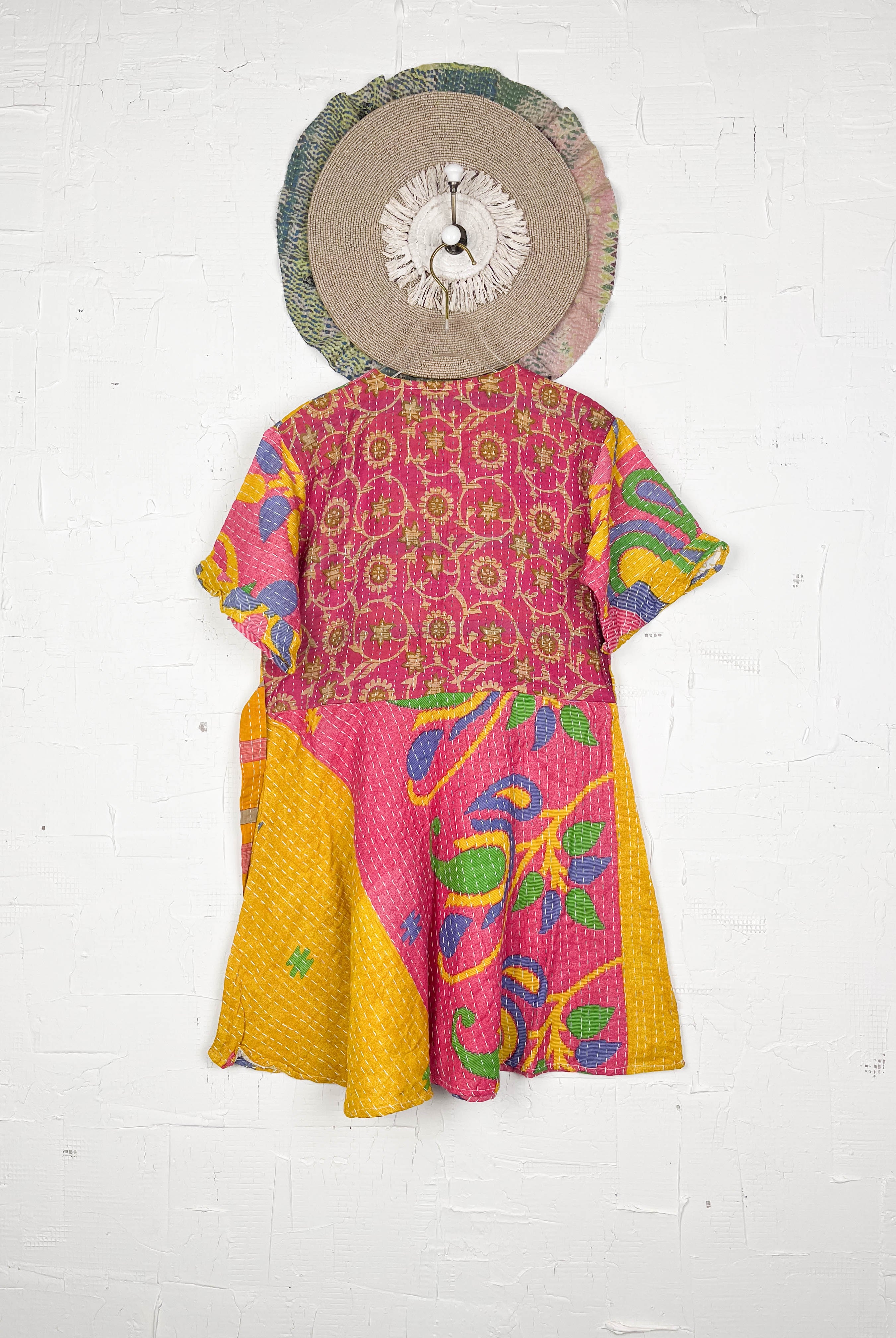 Vibrant Color Kantha Dress - Love Protect Sustain