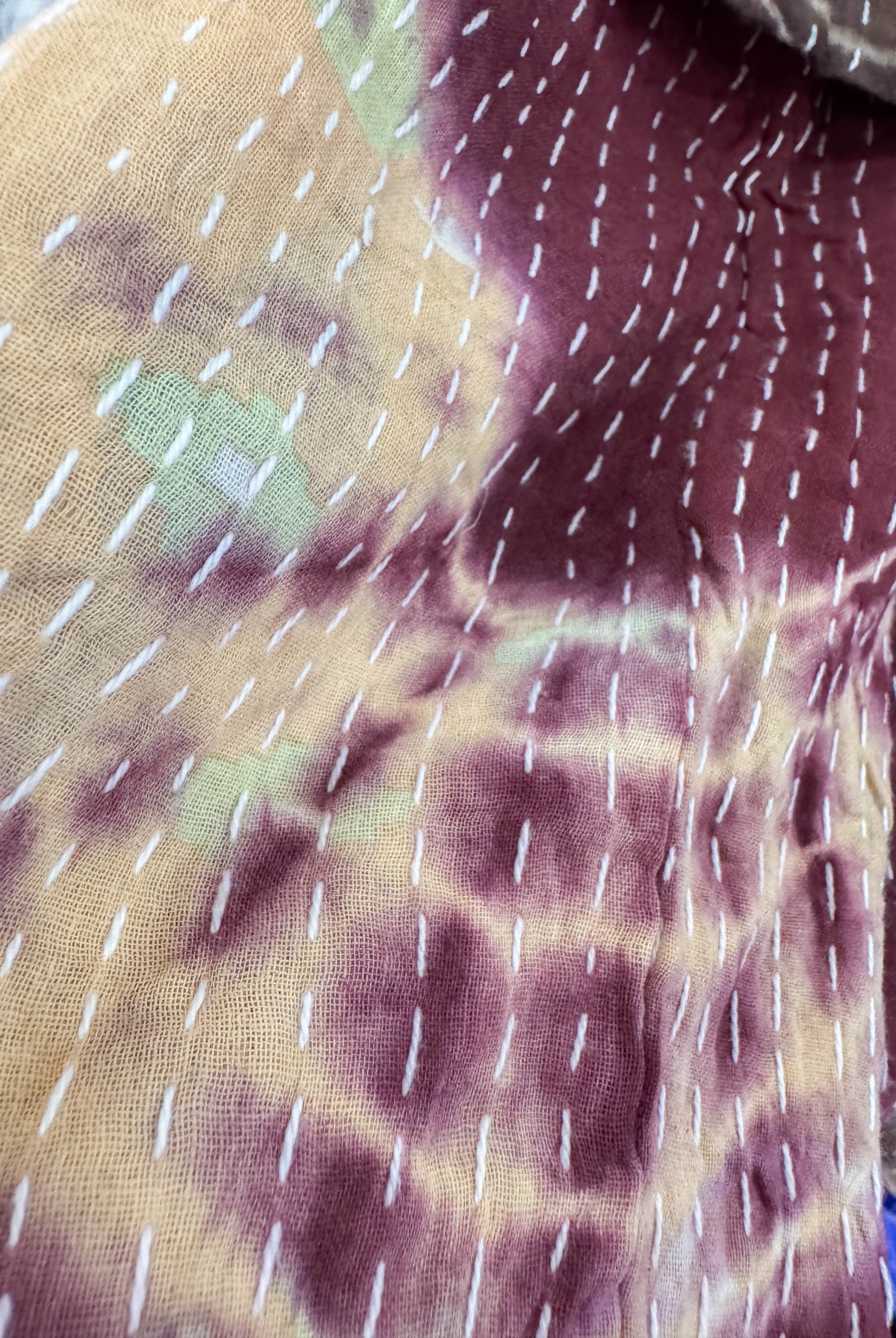 Vintage 70s boho kantha wide leg jumpsuit - Love Protect Sustain