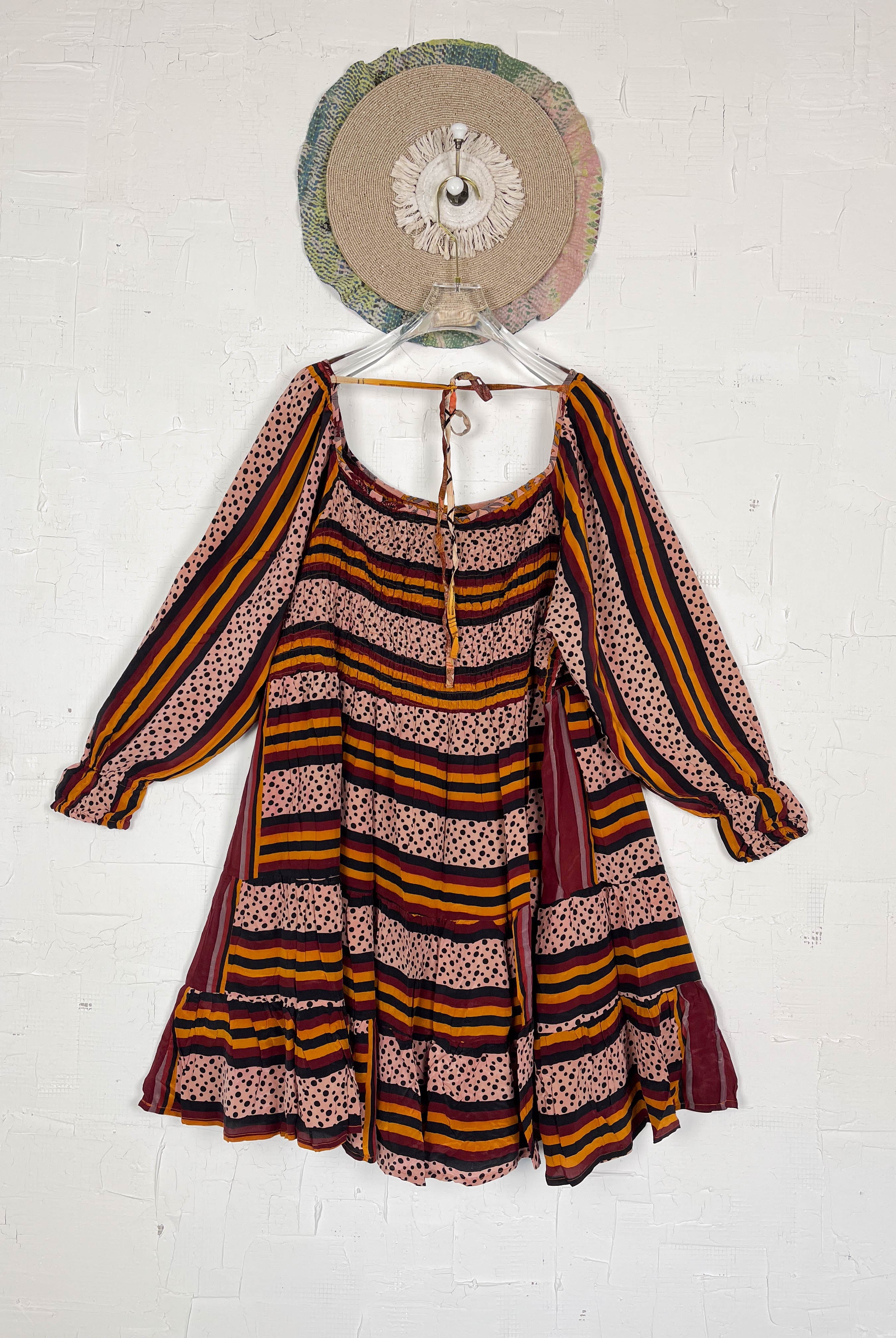Vintage Boho silk dress - Love Protect Sustain