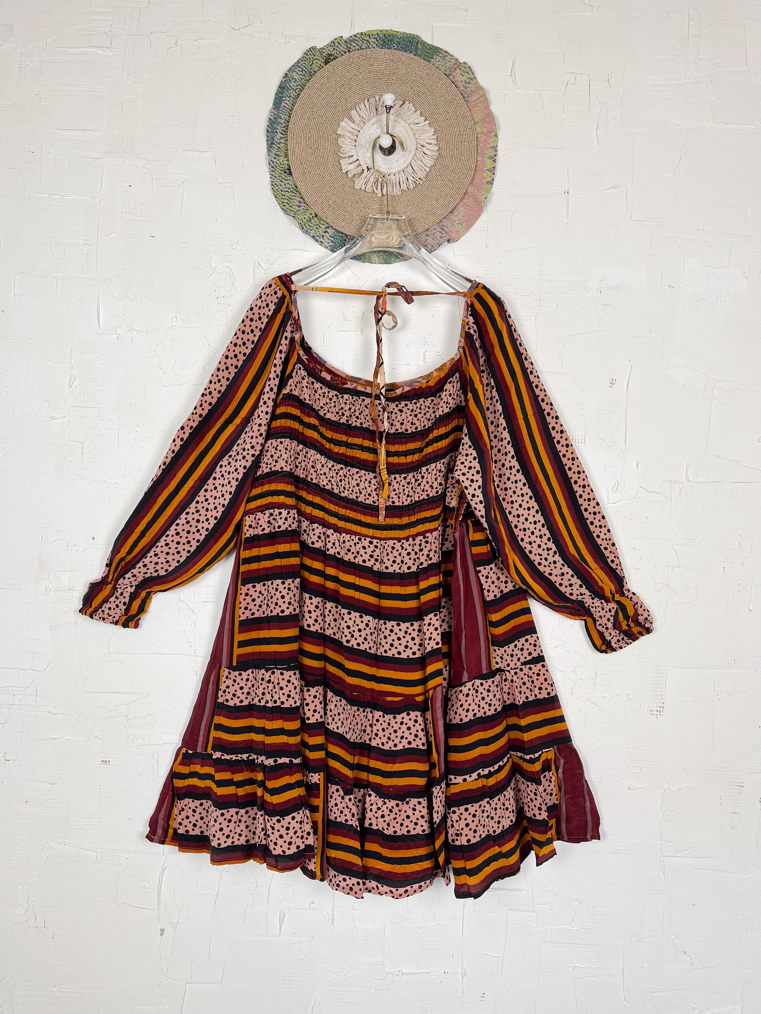 Vintage Boho silk dress - Love Protect Sustain