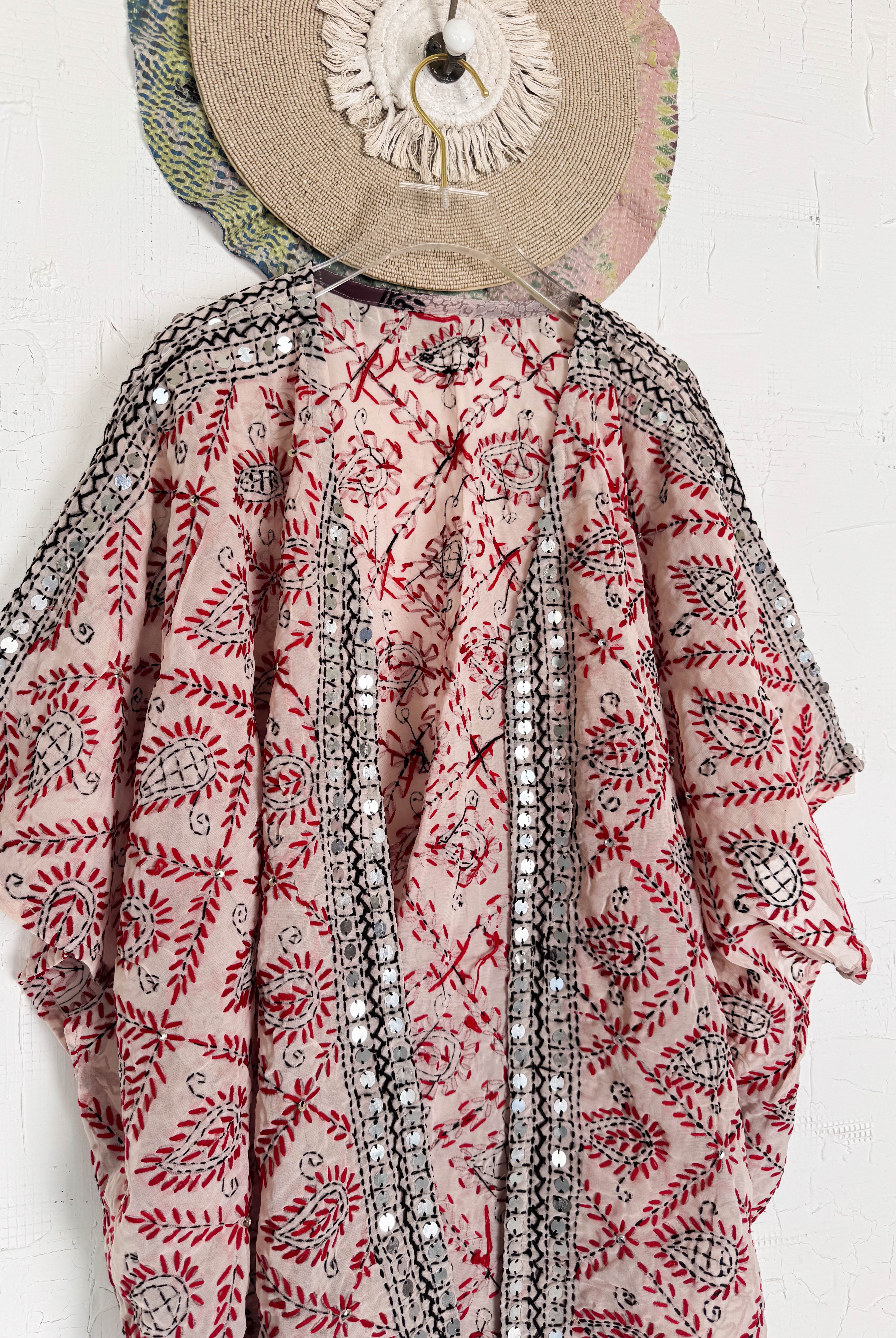 Vintage Embroidered Robe - Love Protect Sustain