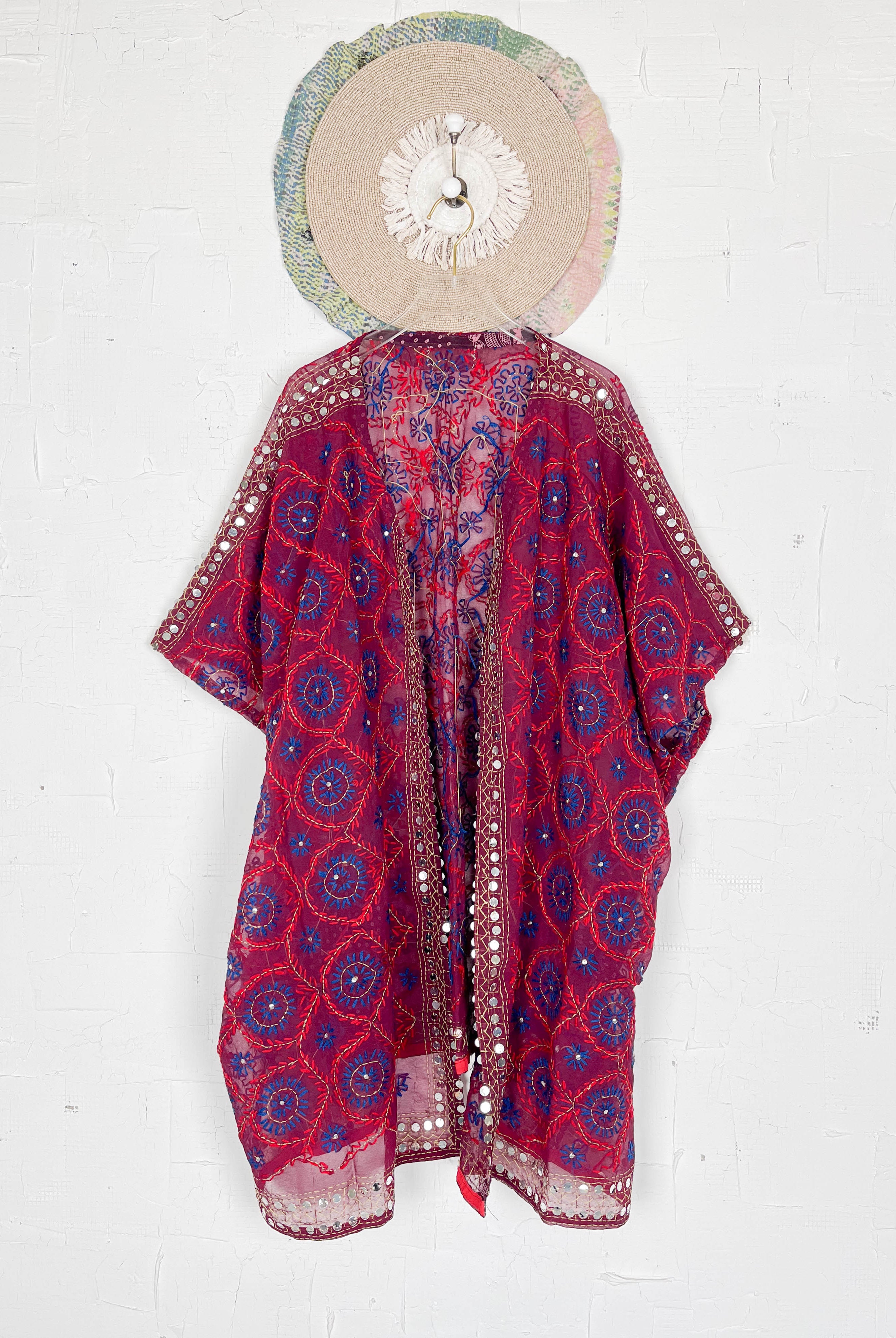 Vintage Embroidered Robe - Love Protect Sustain