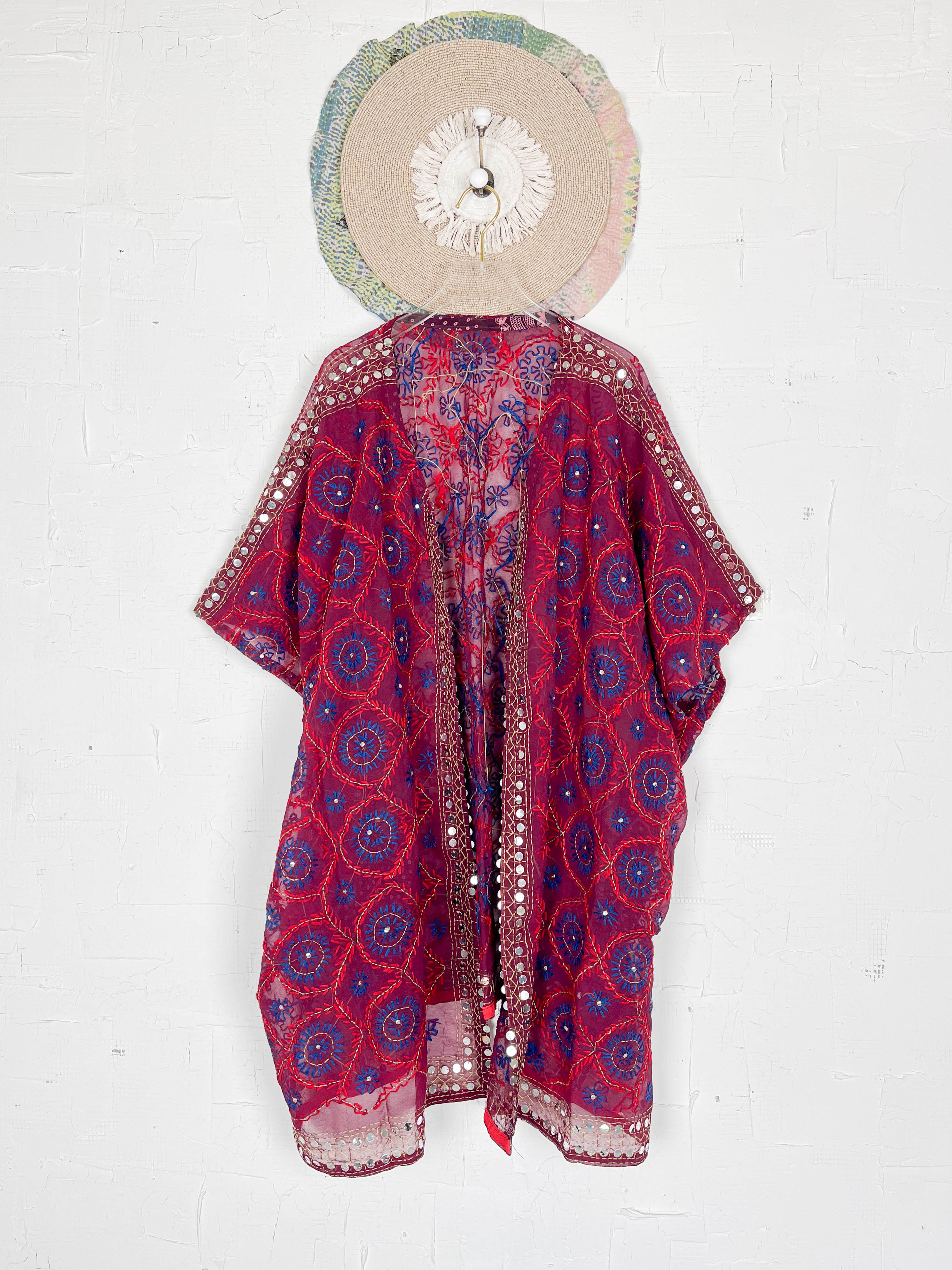 Vintage Embroidered Robe - Love Protect Sustain