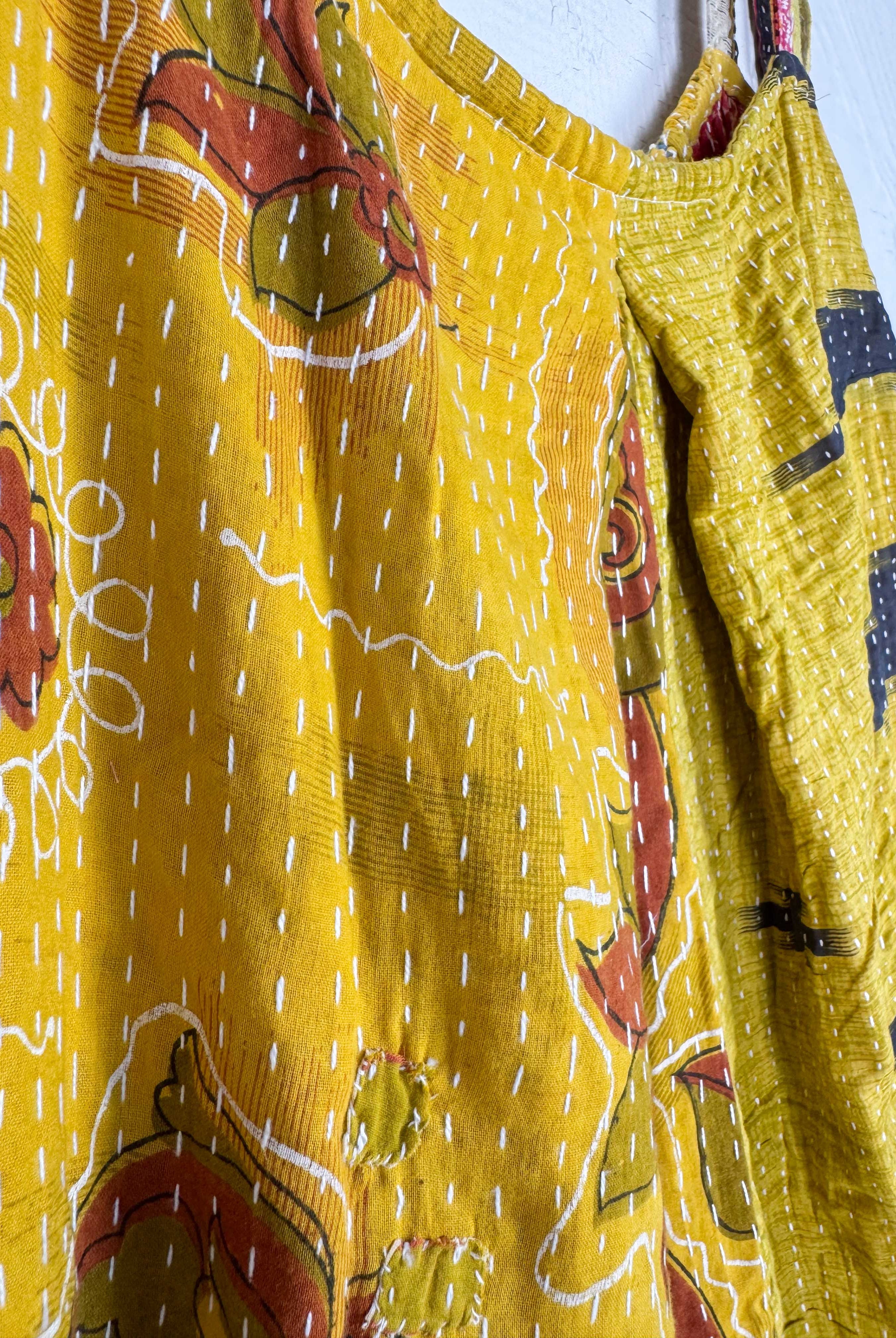 Vintage Floral Kantha Jumpsuit - Love Protect Sustain