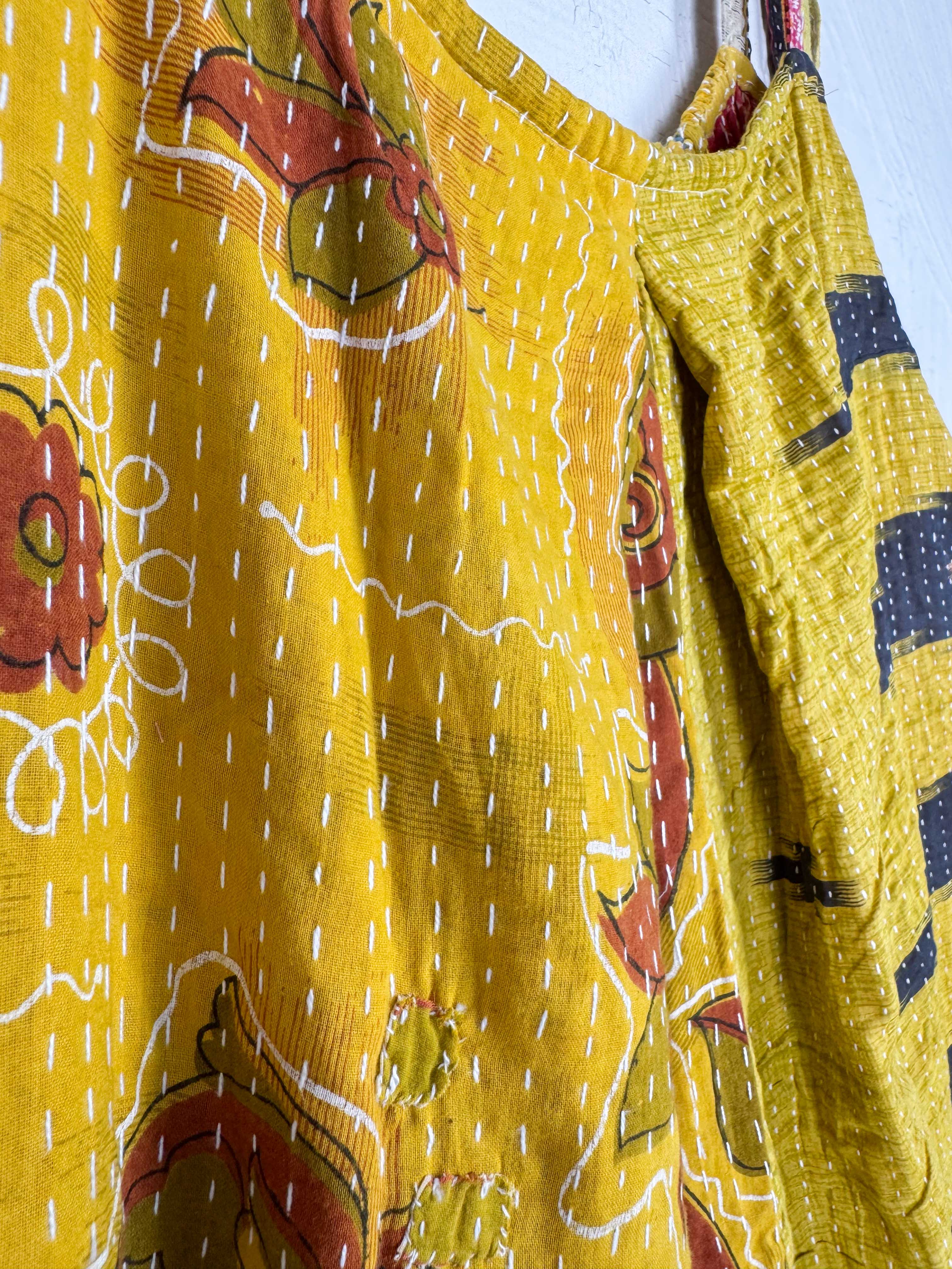 Vintage Floral Kantha Jumpsuit - Love Protect Sustain