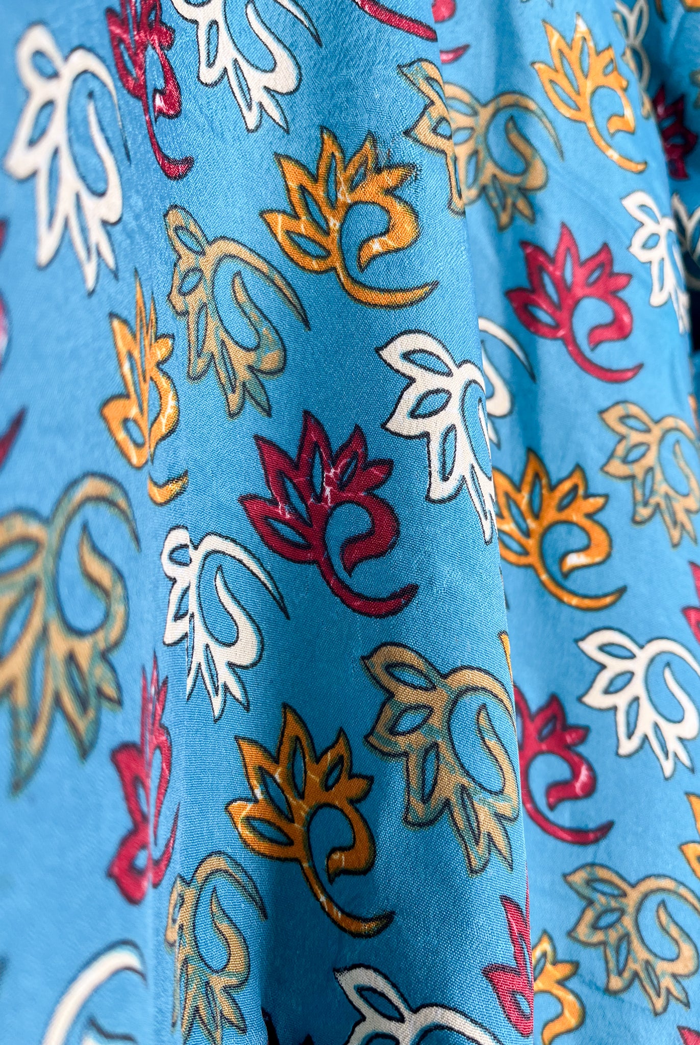 Vintage Floral Silk Dress - Love Protect Sustain