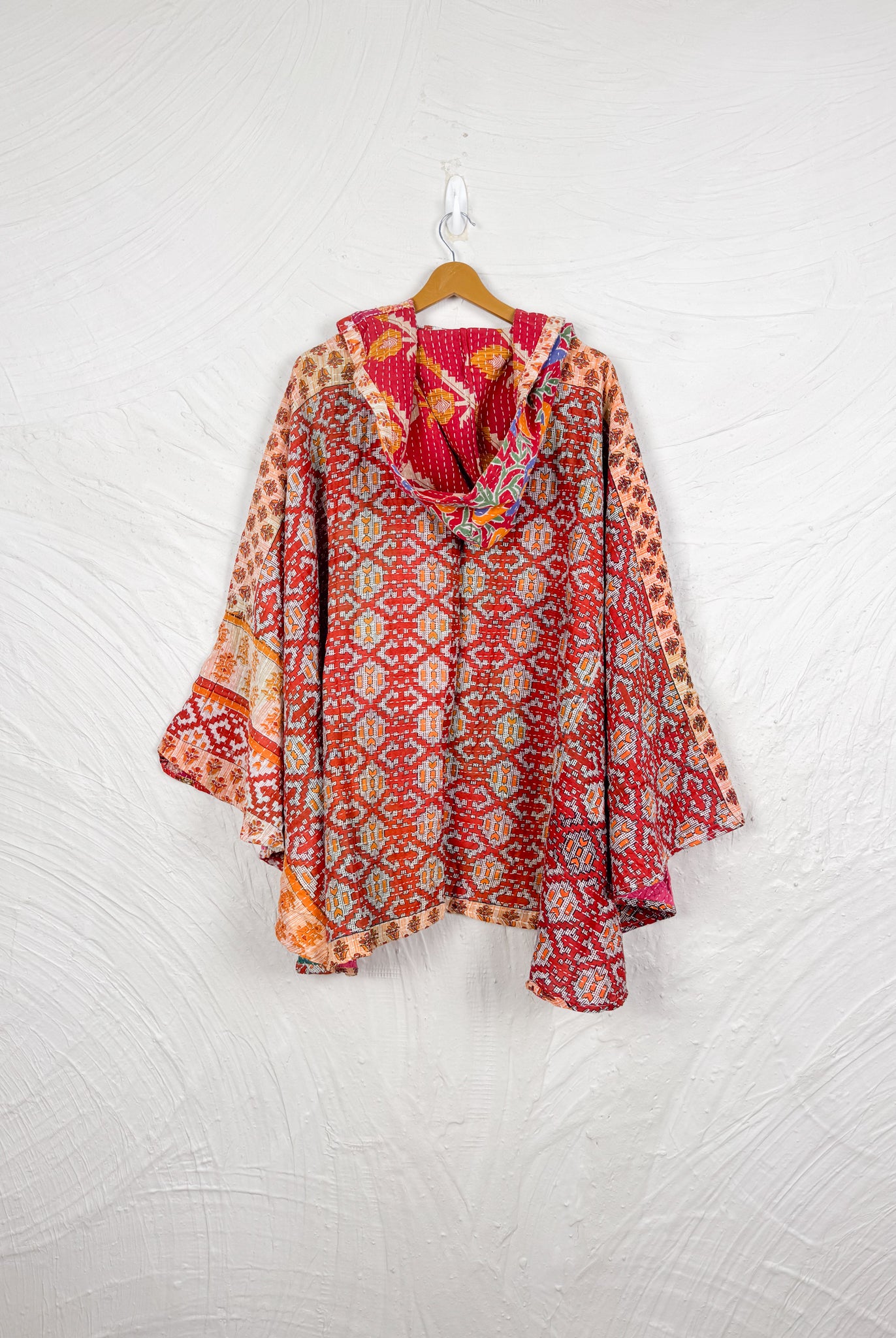 Vintage Hood Poncho - Love Protect Sustain