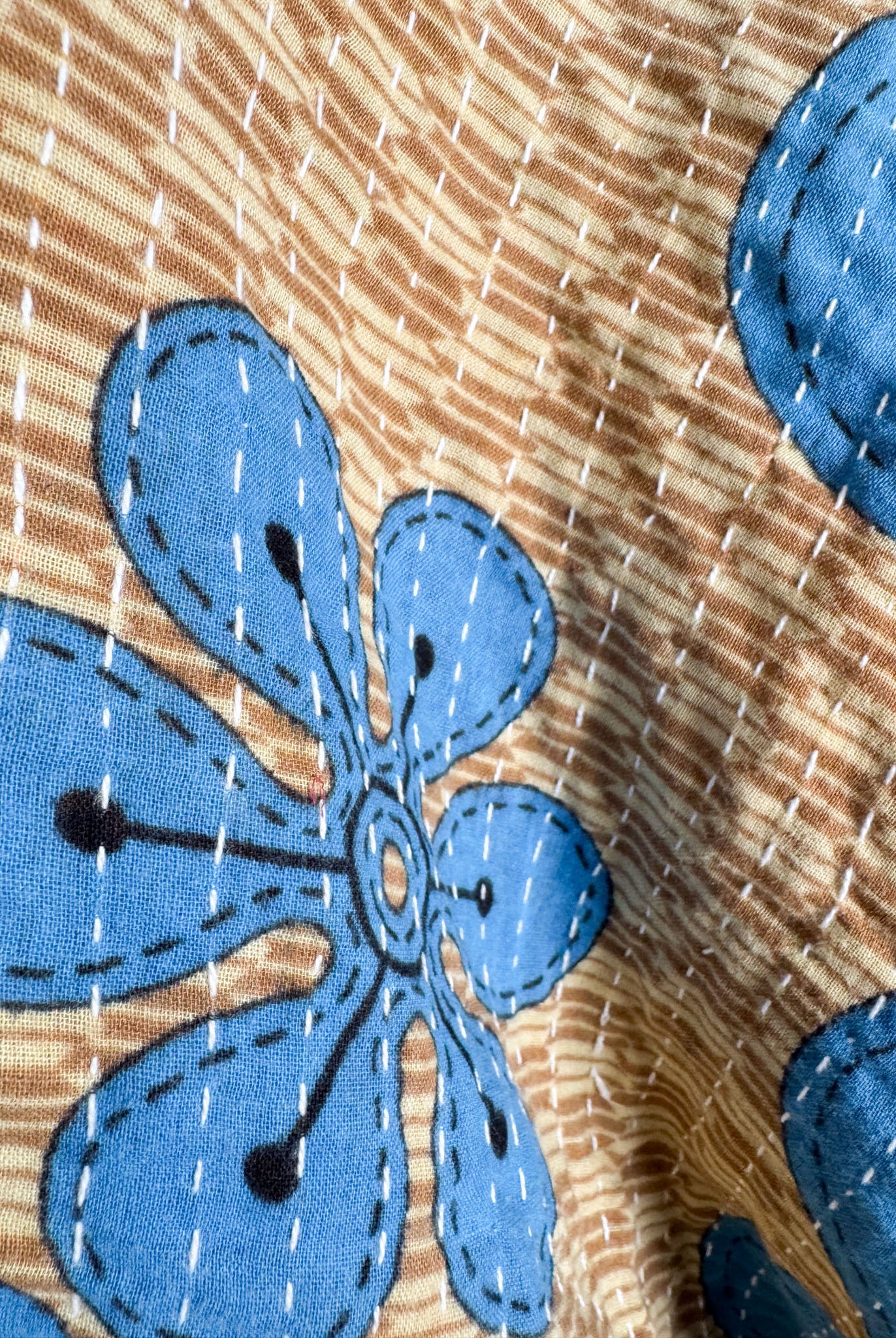 Vintage Kantha quilt fabric jumpsuit - Love Protect Sustain