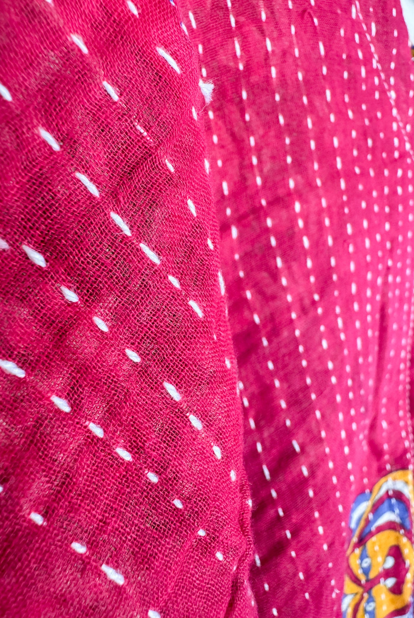 Vintage Kantha quilt fabric jumpsuit - Love Protect Sustain