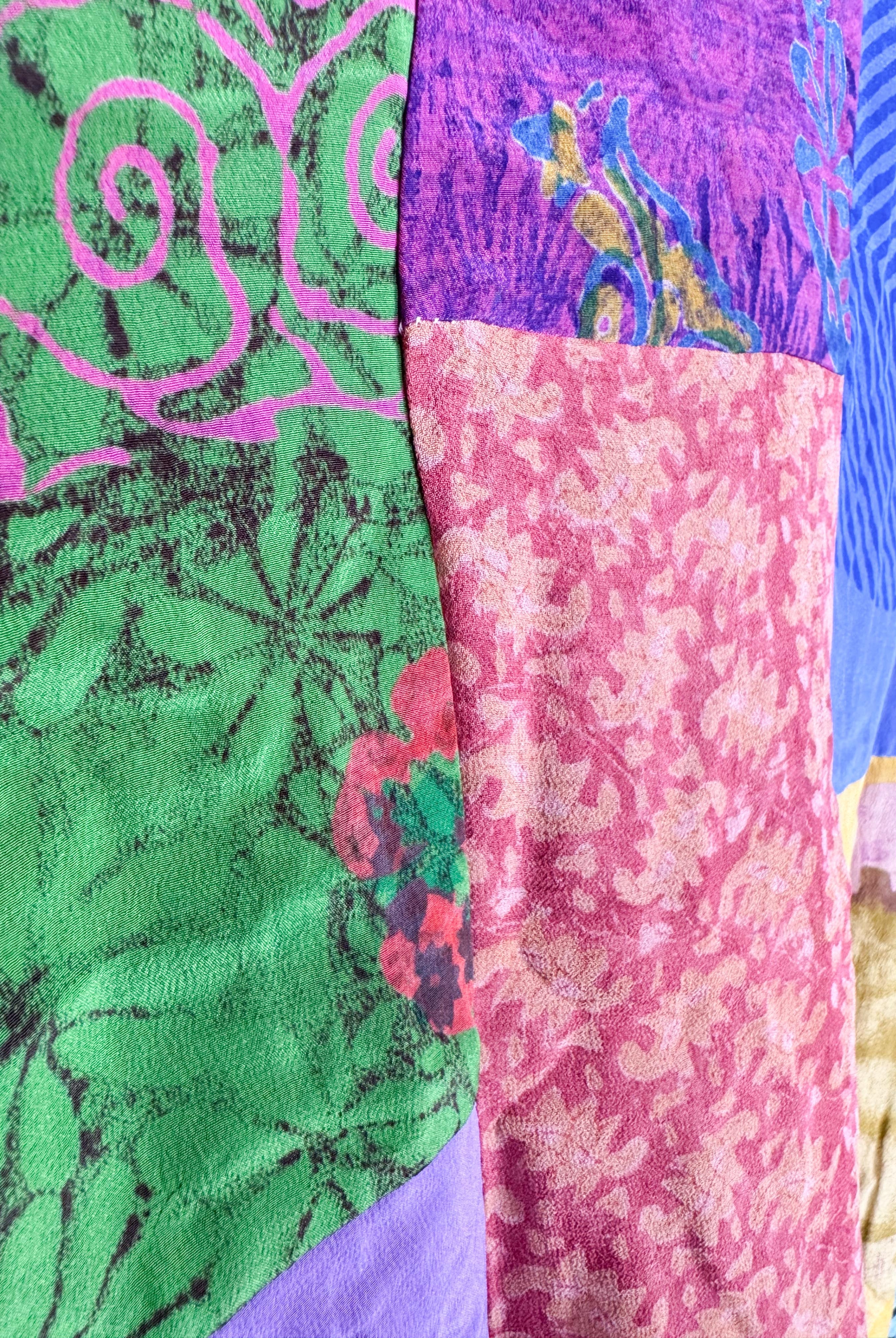 Vintage Silk Patchwork Jumpsuit - Love Protect Sustain