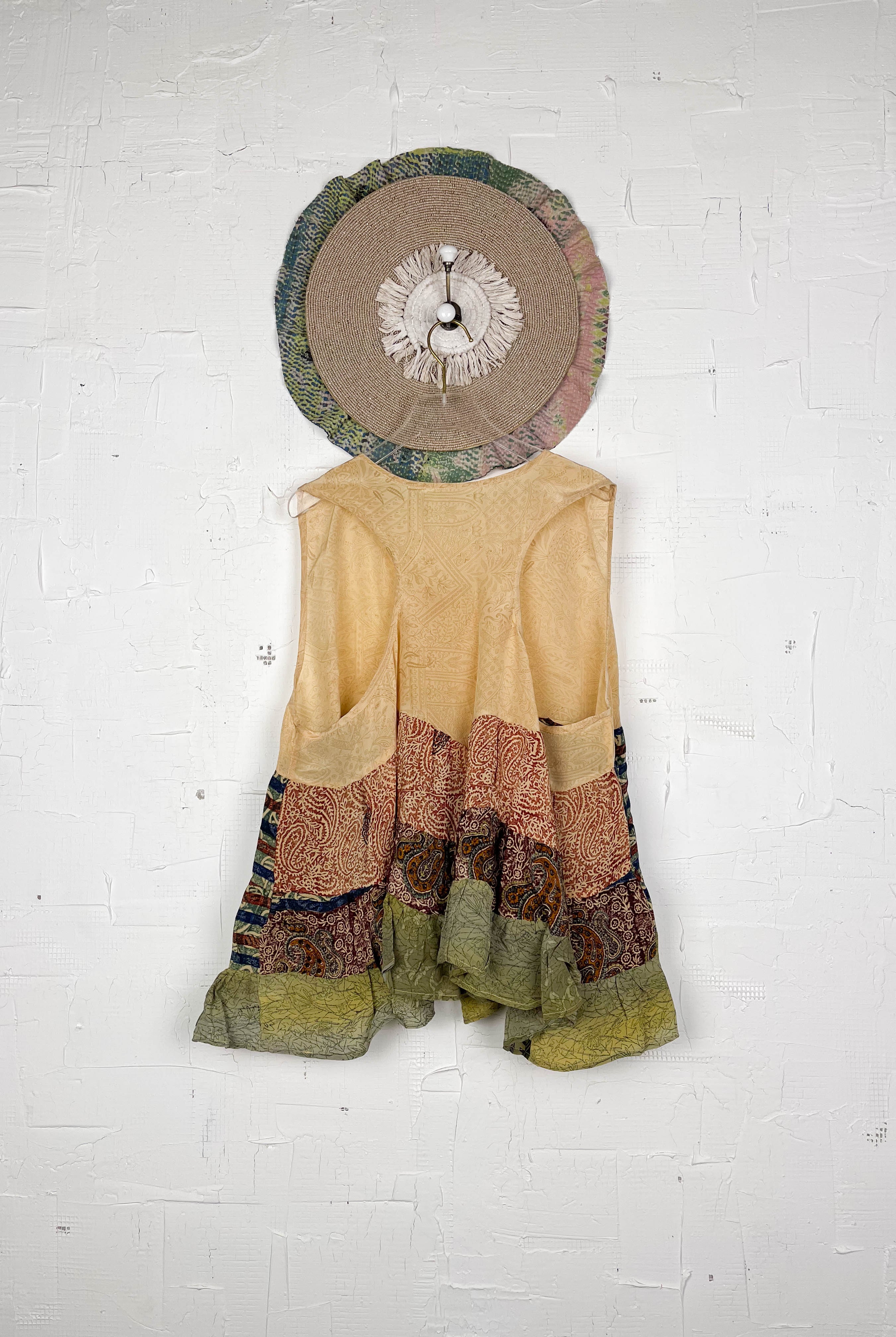 Vintage boho silk top - Love Protect Sustain