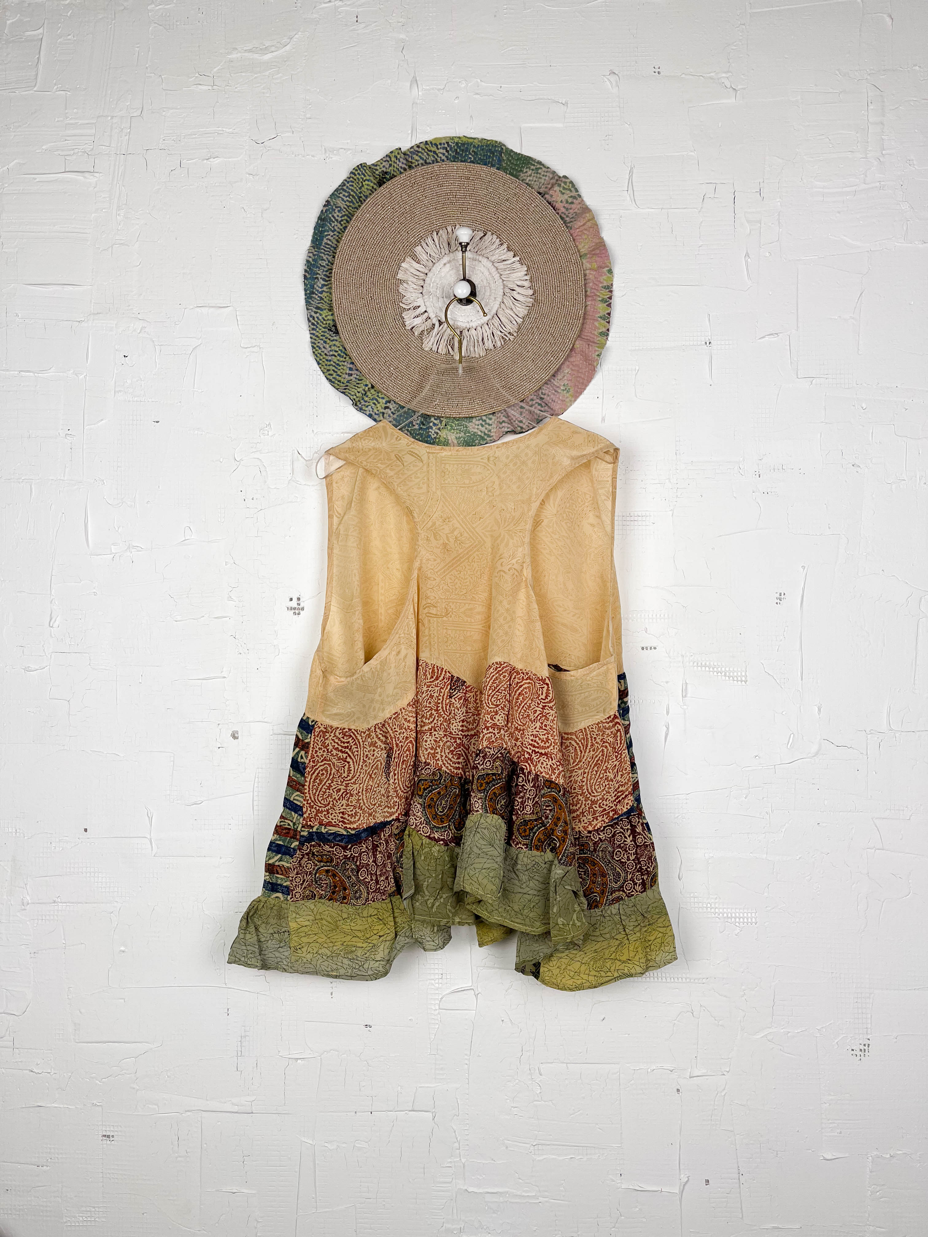 Vintage boho silk top - Love Protect Sustain