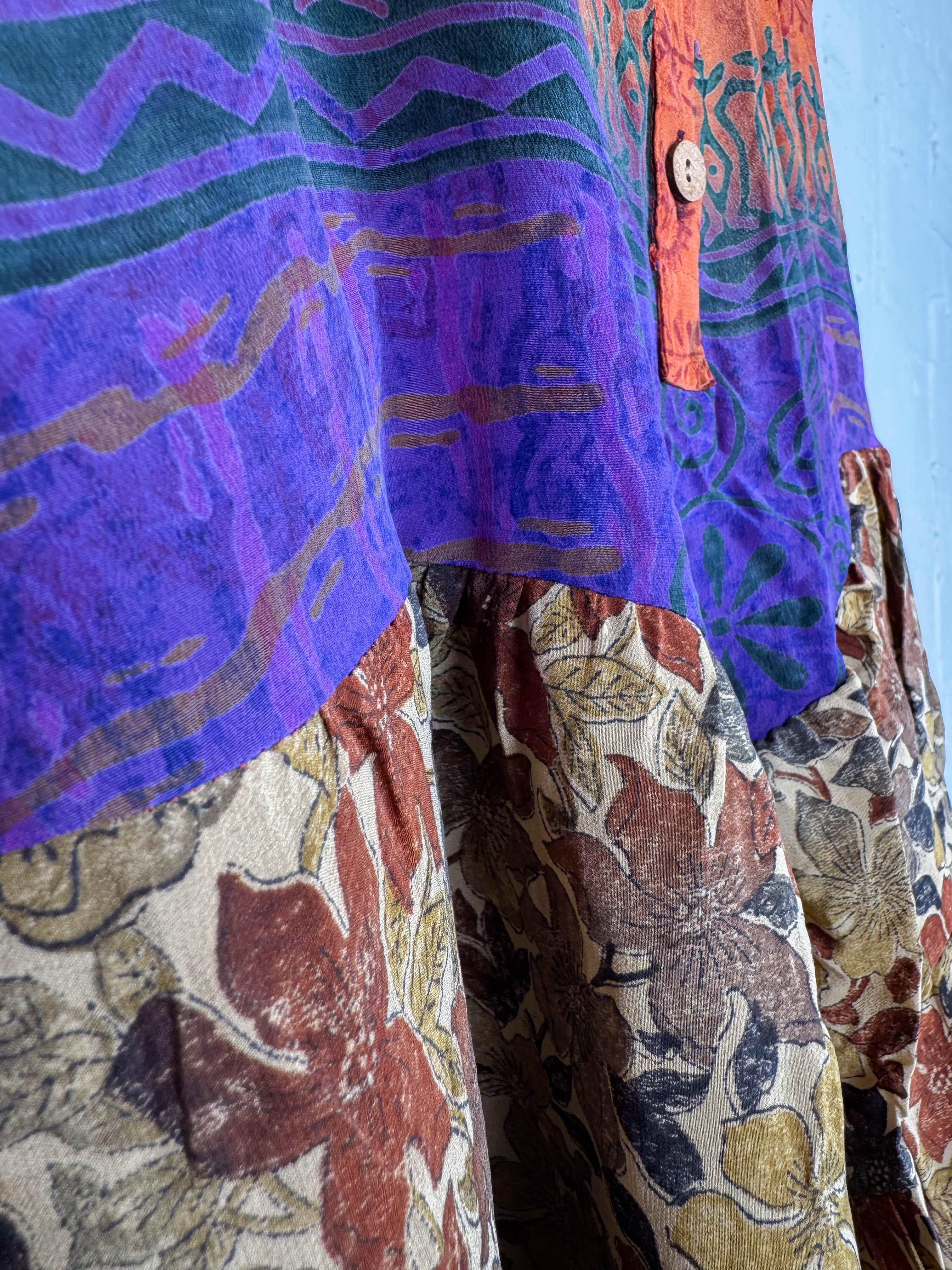 Vintage crepe top - Love Protect Sustain