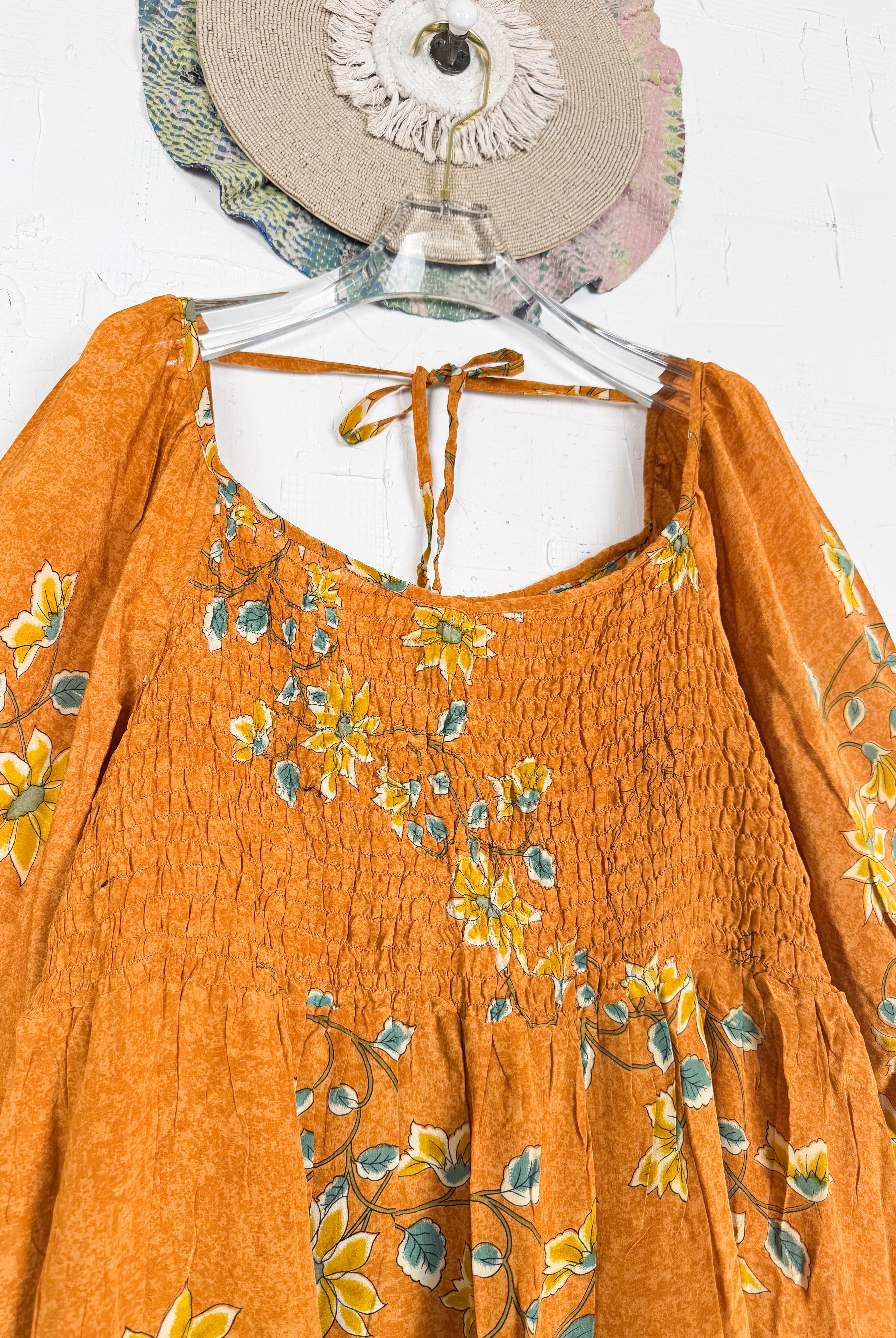 Vintage inspired silk dress - Love Protect Sustain