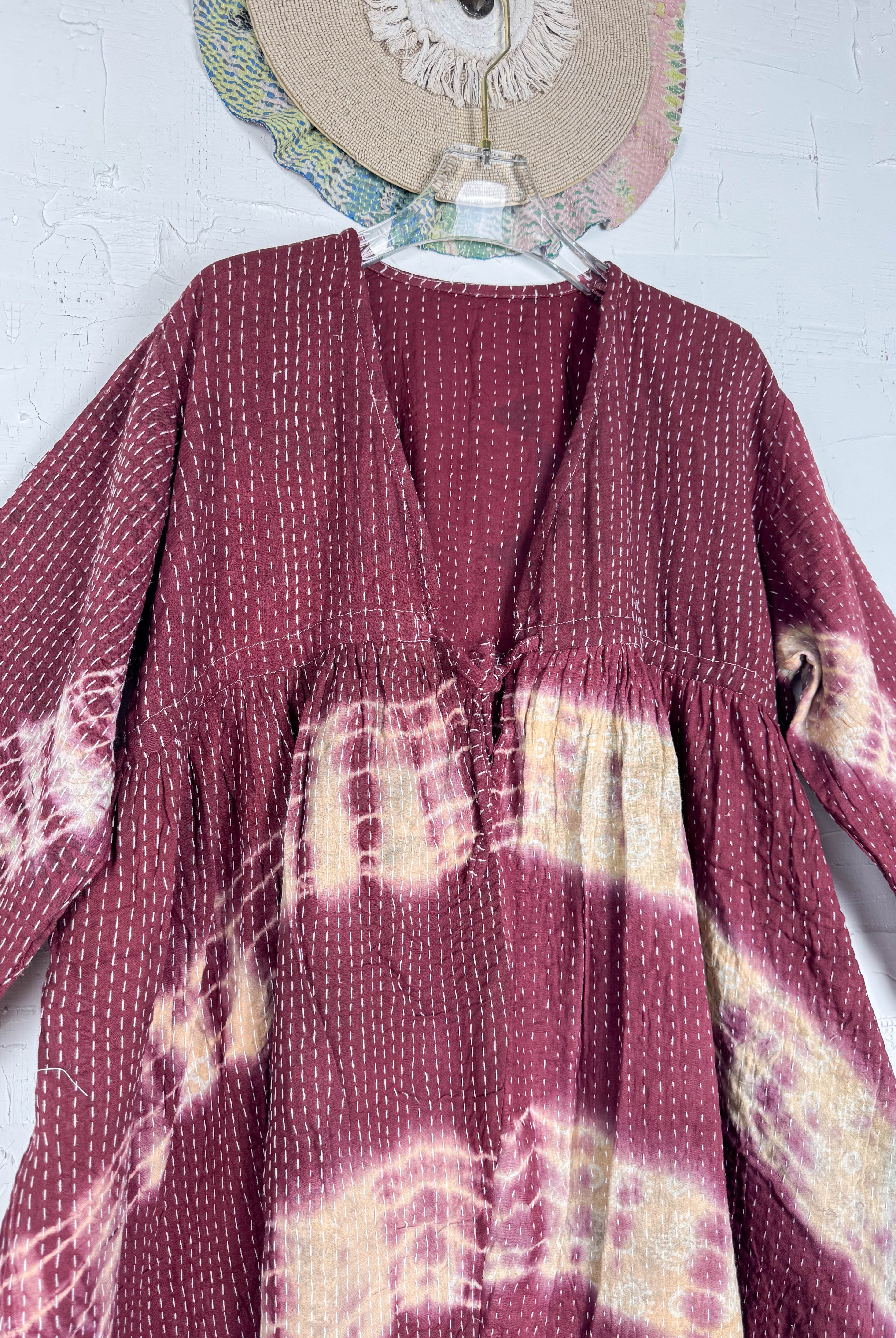 Vintage kantha fabric jumpsuit - Love Protect Sustain