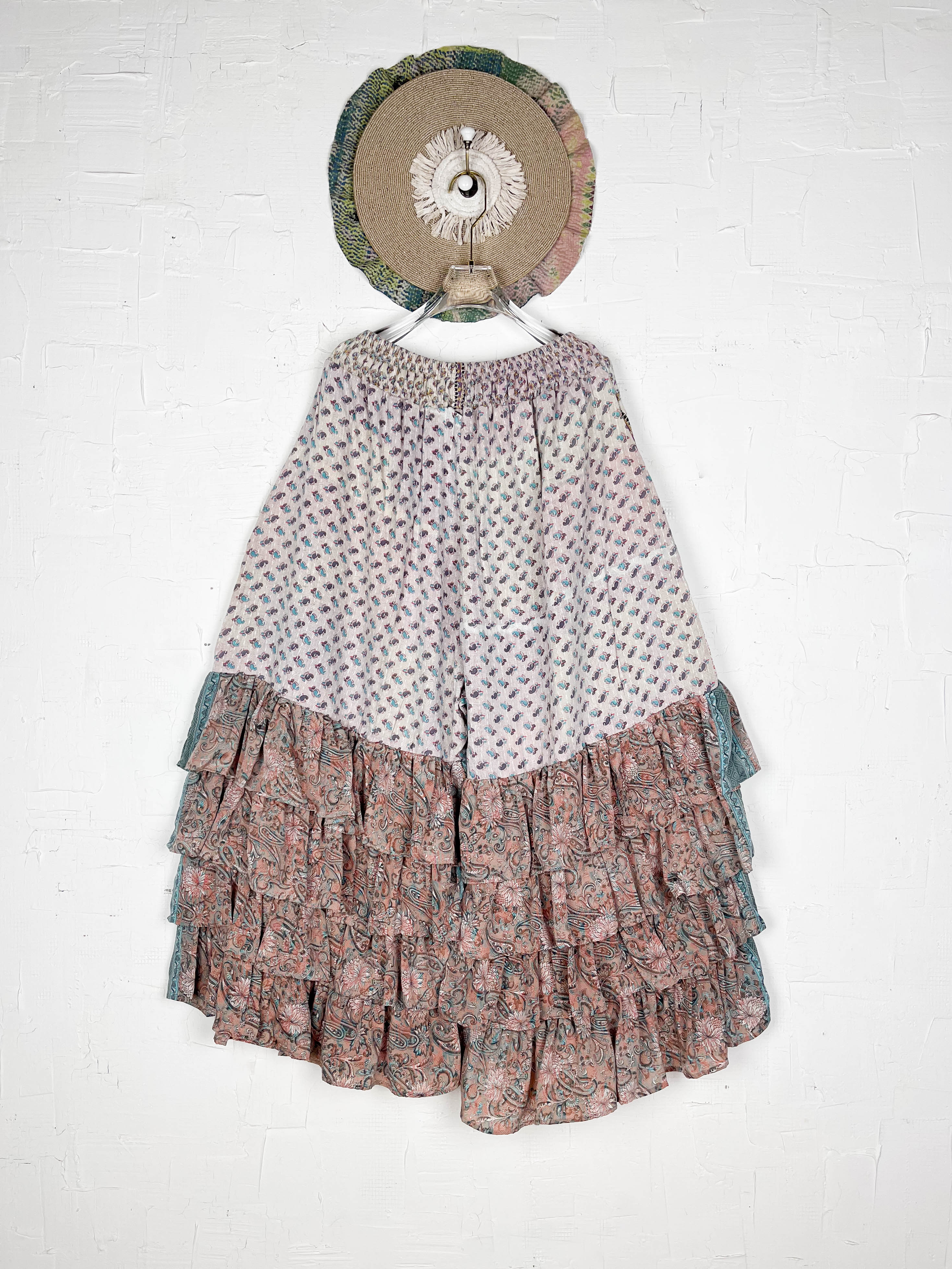 Vintage kantha ruffle pants - Love Protect Sustain