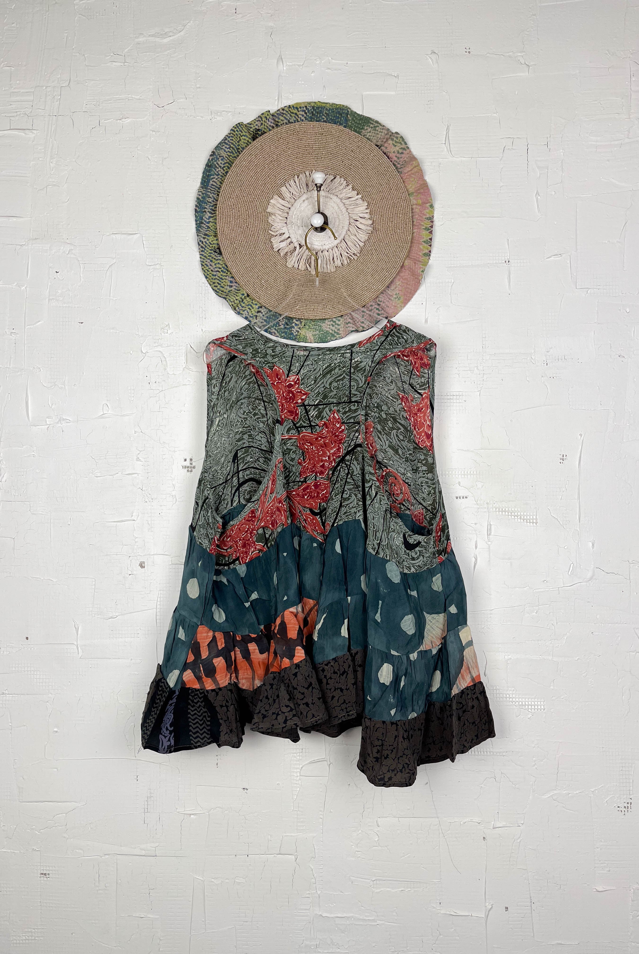 Vintage patchwork silk top - Love Protect Sustain