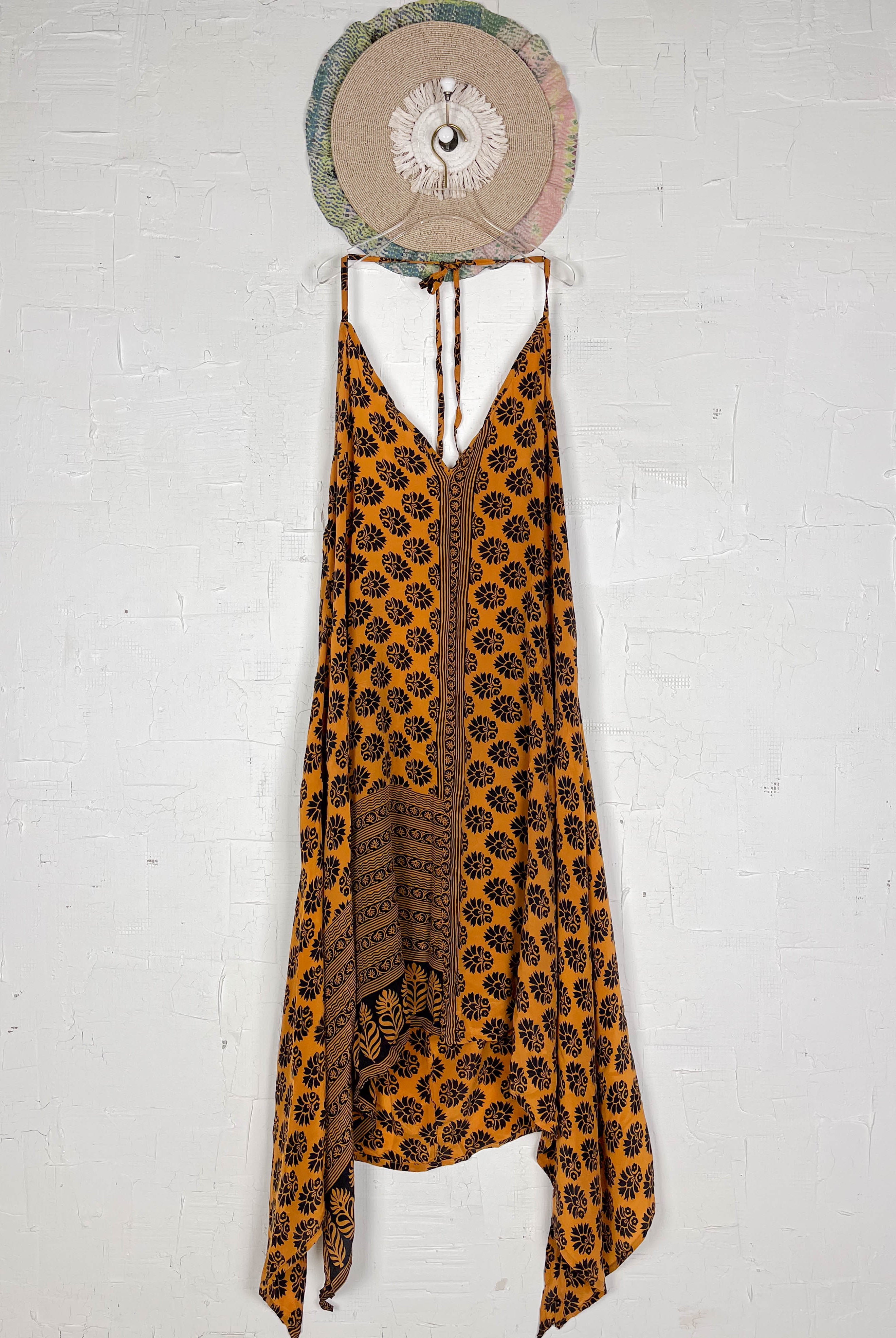 Vintage silk dress - Love Protect Sustain