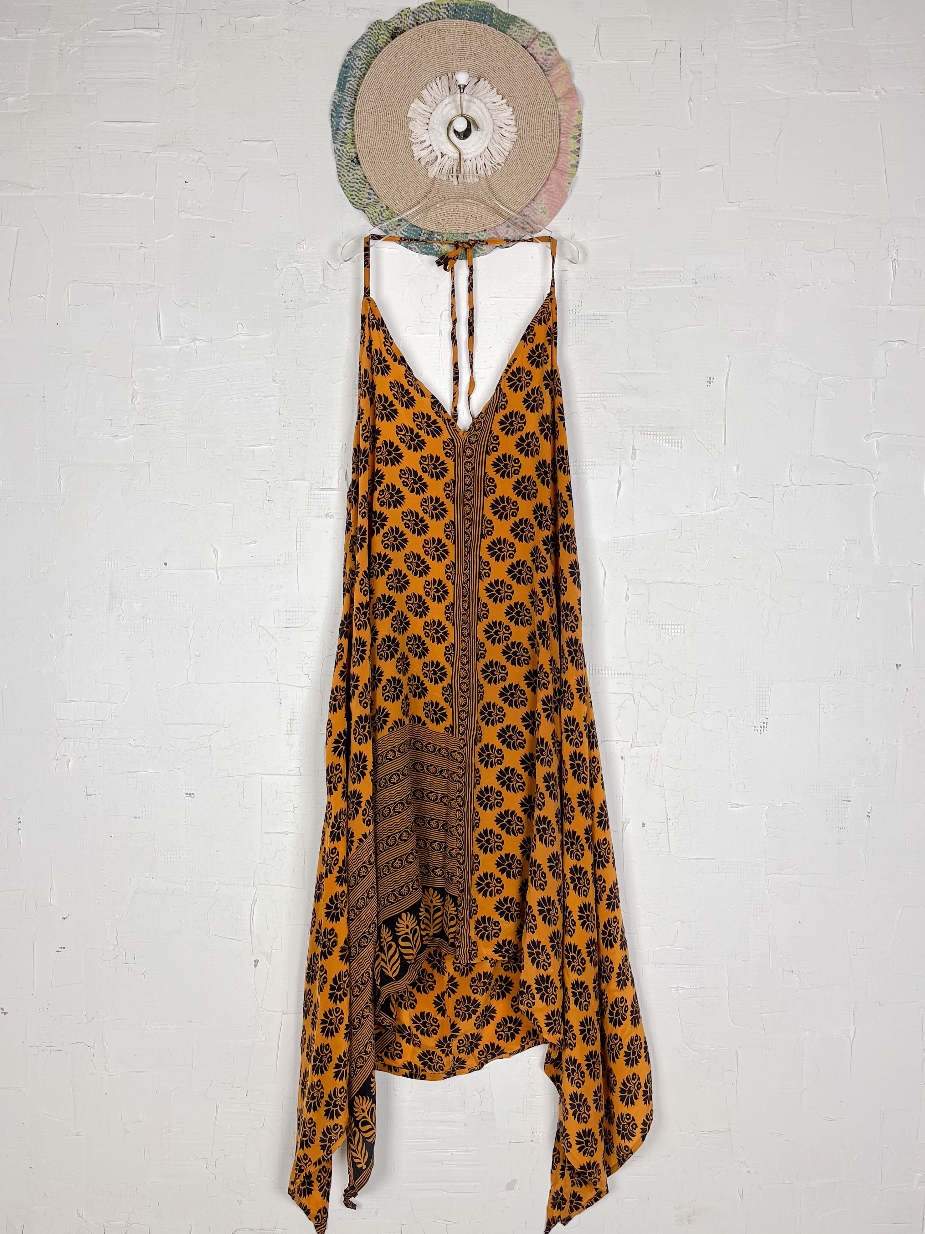 Vintage silk dress - Love Protect Sustain