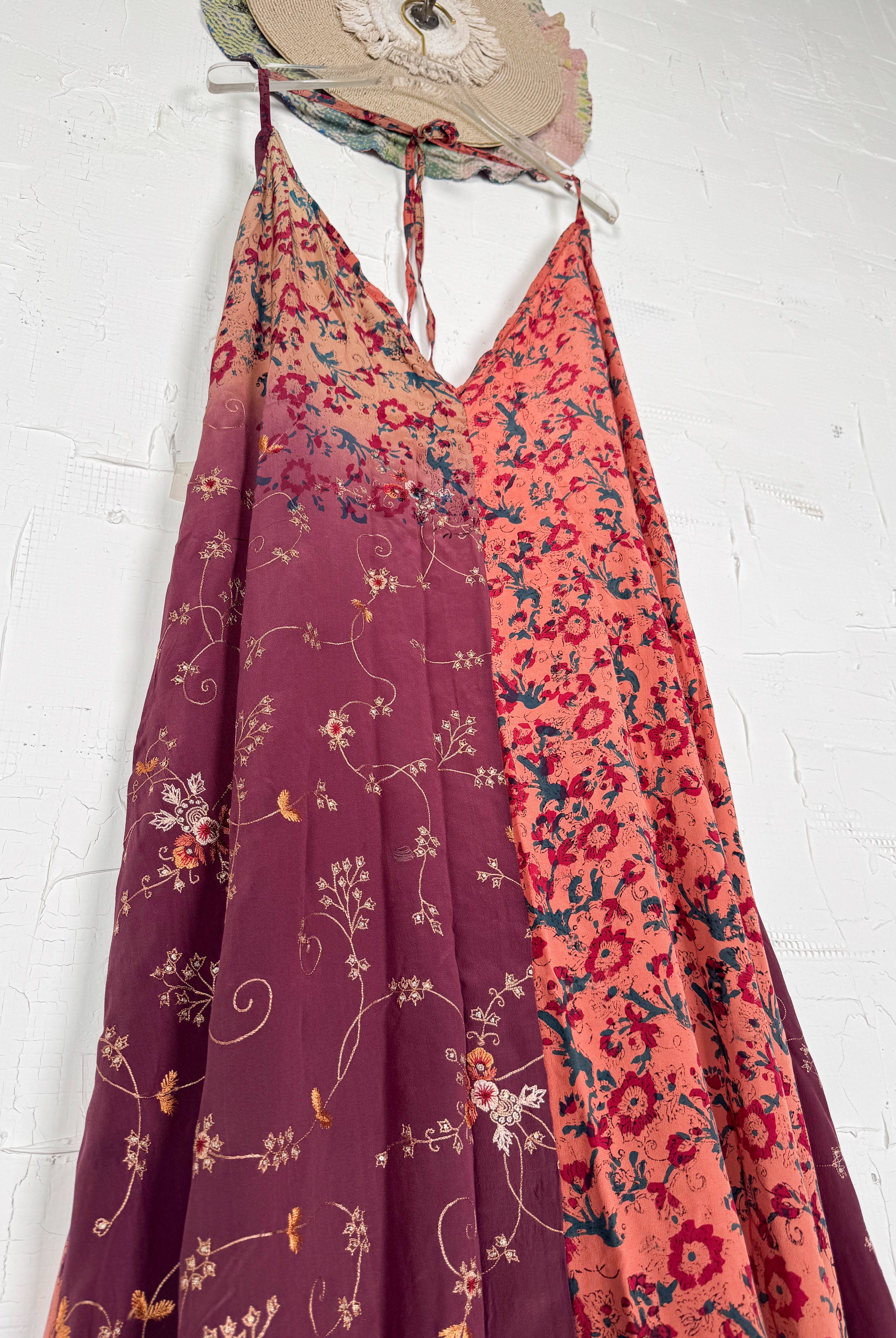 Vintage silk dress - Love Protect Sustain