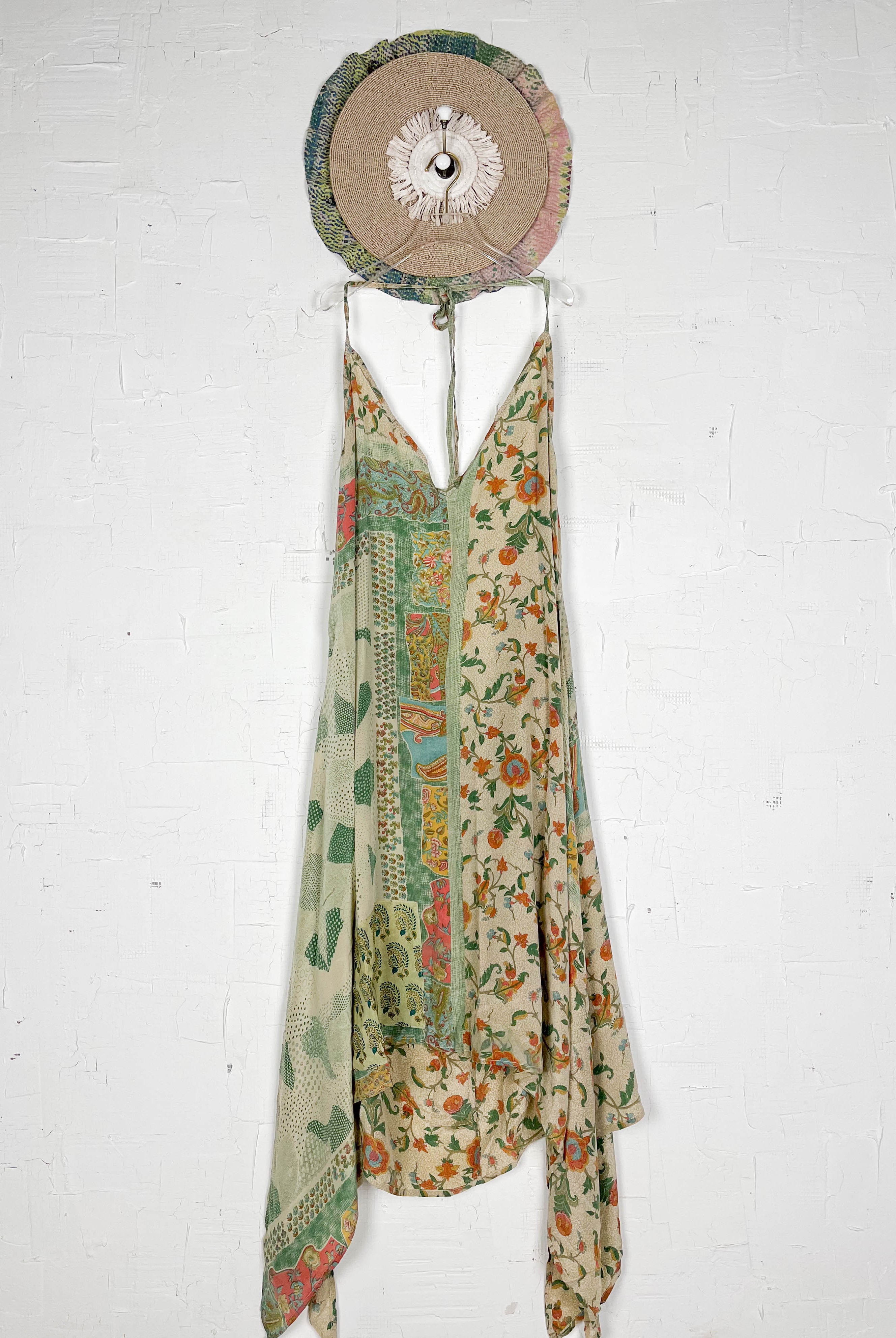 Vintage silk halter dress - Love Protect Sustain