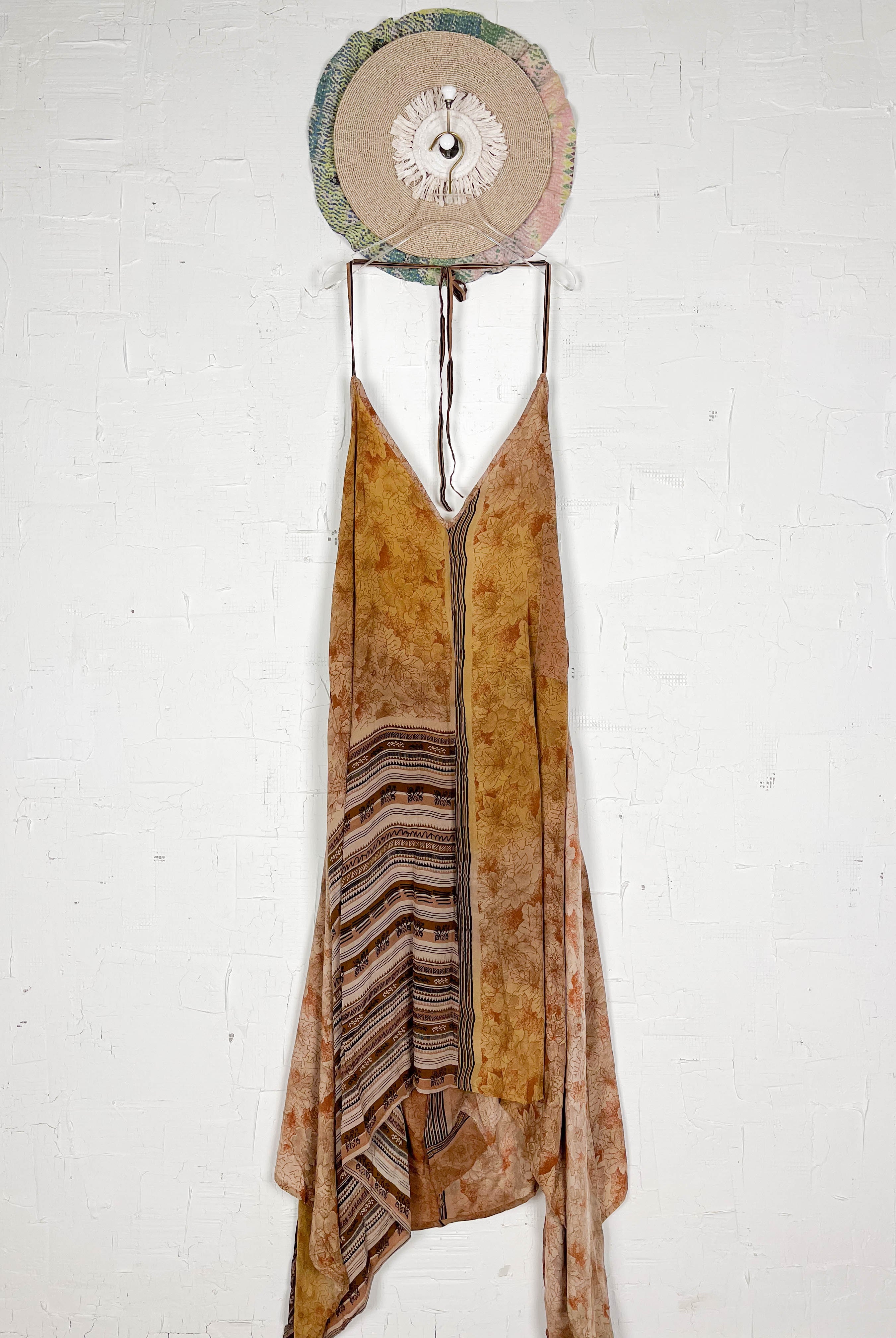 Vintage silk halter dress - Love Protect Sustain