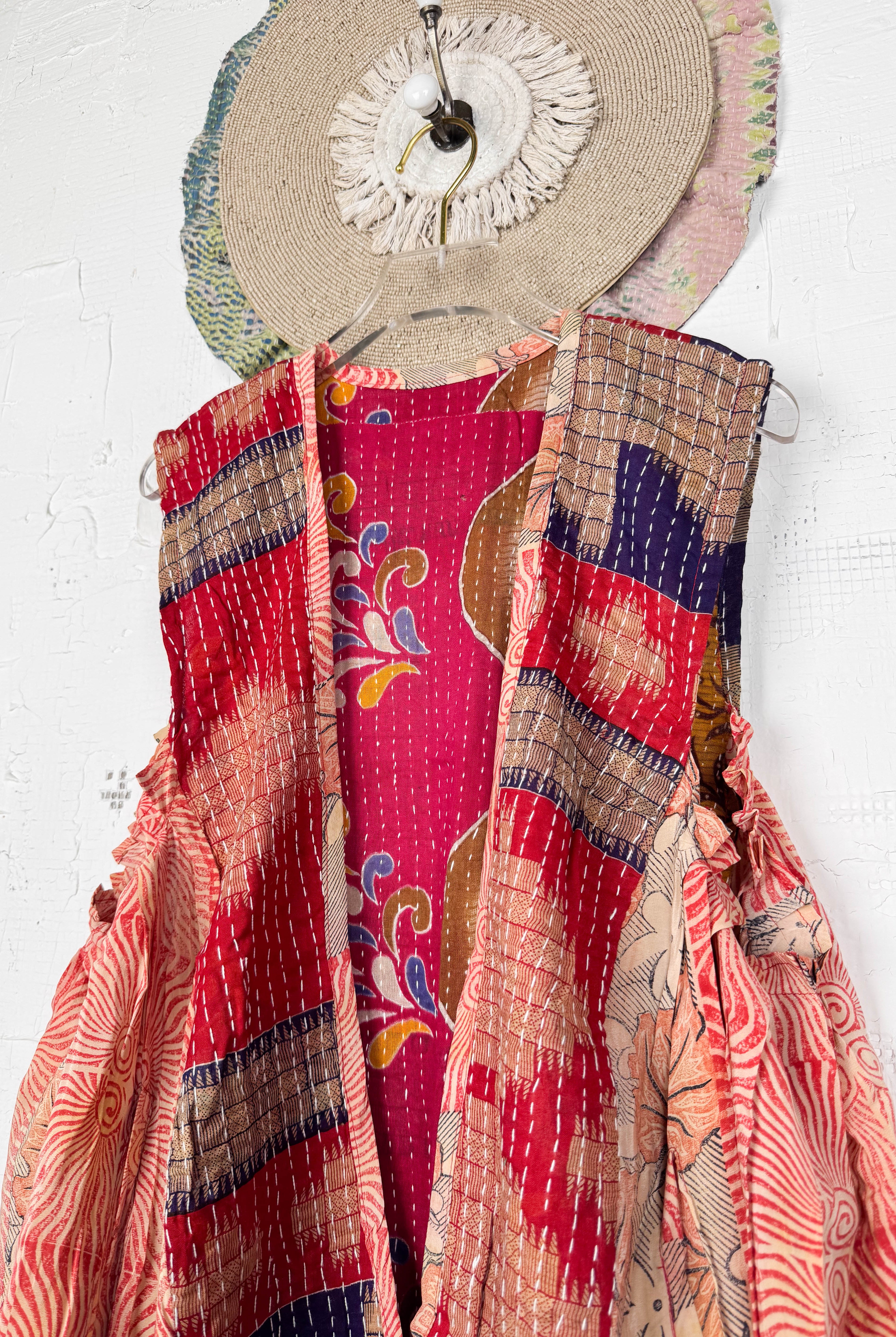 Vintage silk kantha top - Love Protect Sustain