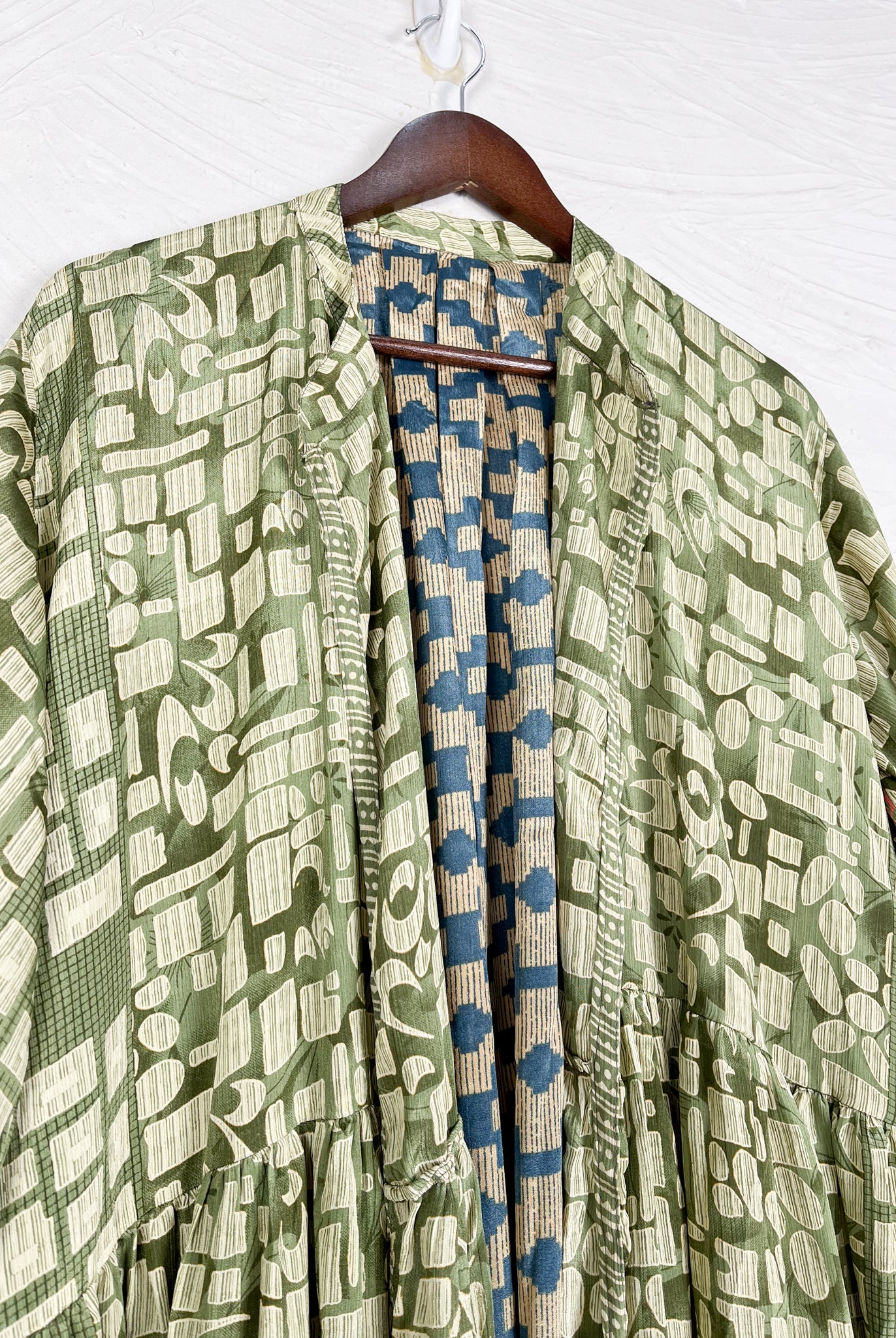 Vintage silk long dress - Love Protect Sustain