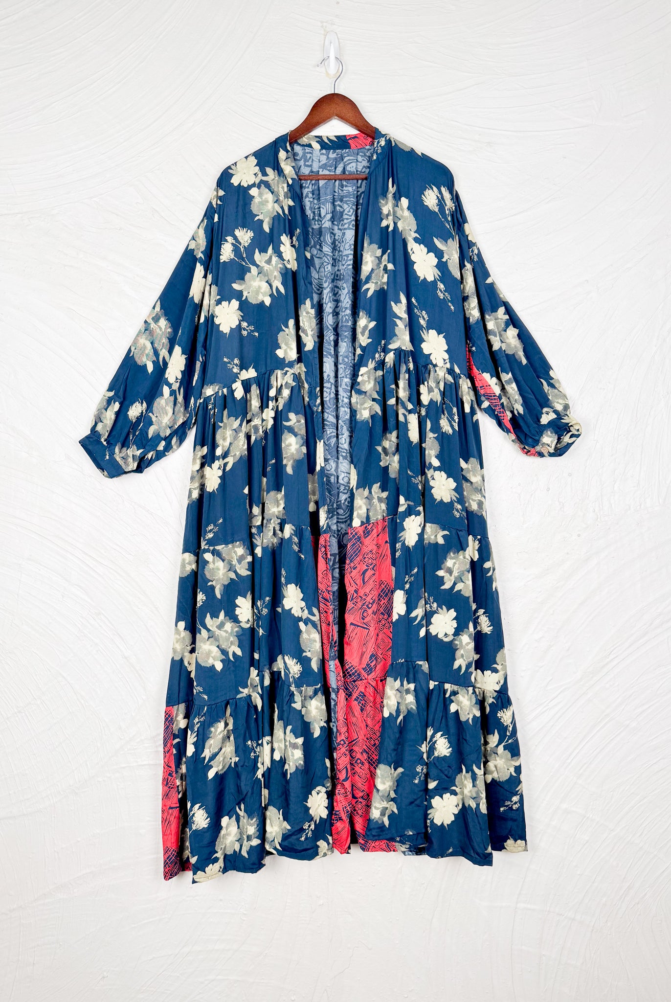 Vintage silk long dress - Love Protect Sustain