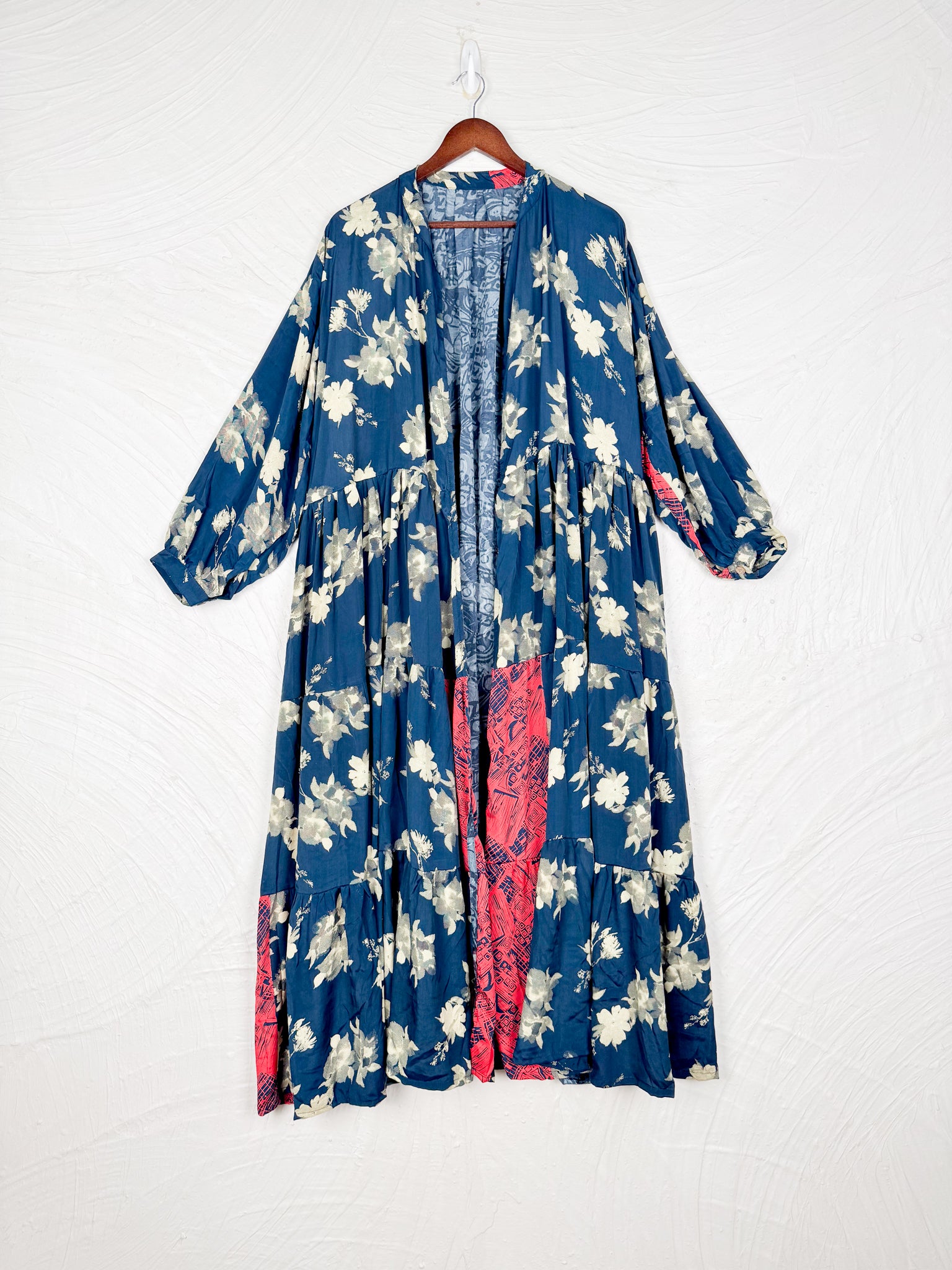 Vintage silk long dress - Love Protect Sustain