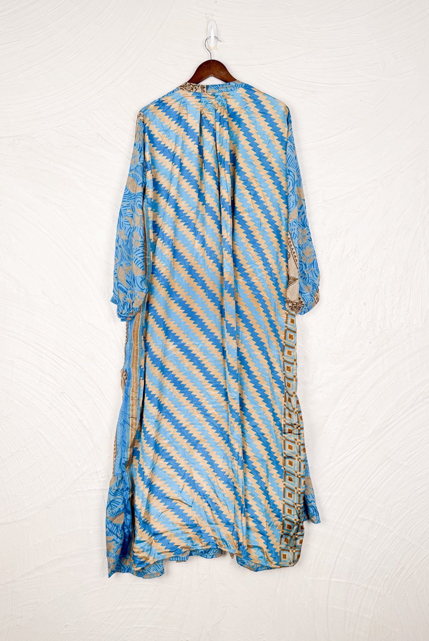 Vintage silk long dress - Love Protect Sustain