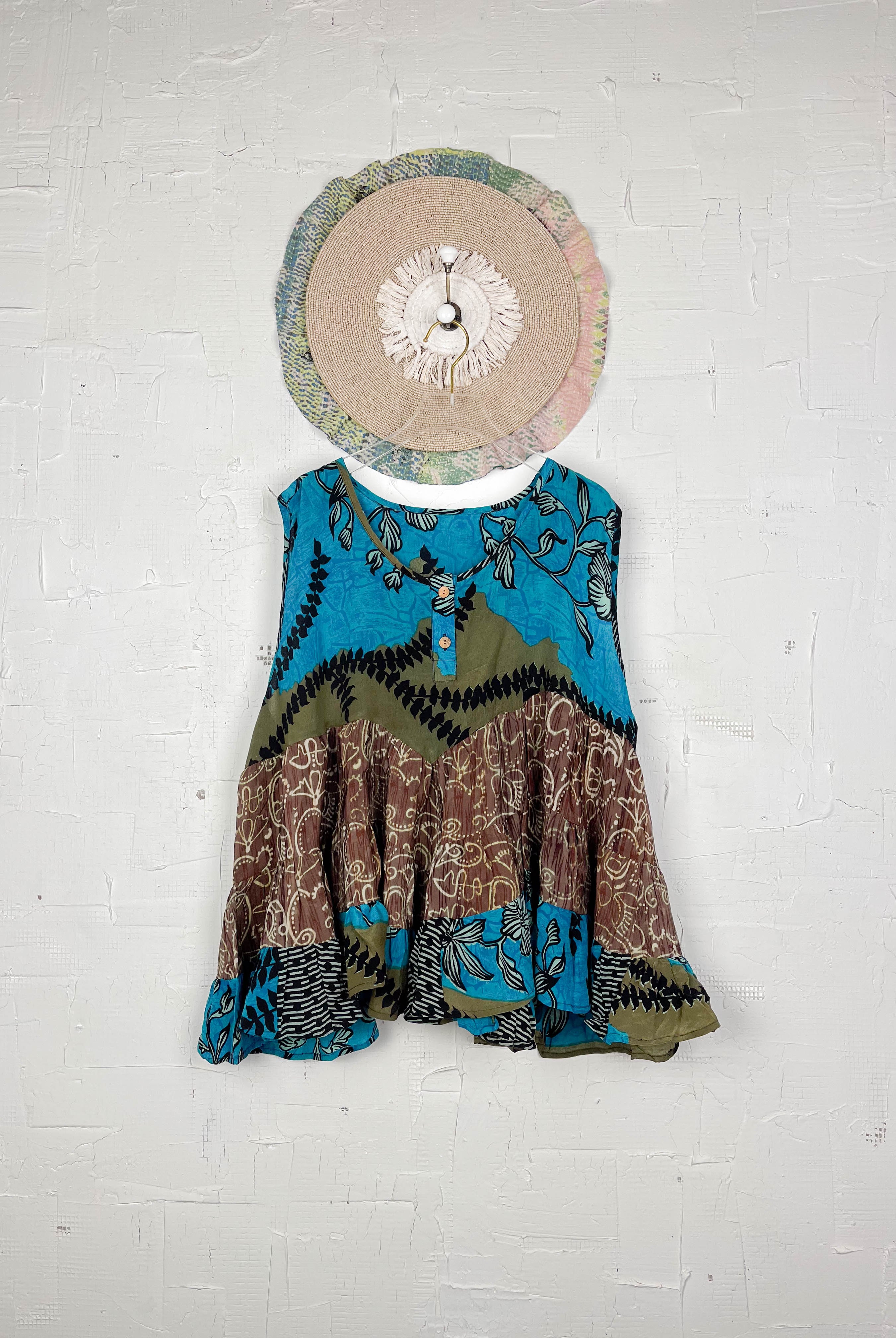 Vintage silk top summer - Love Protect Sustain