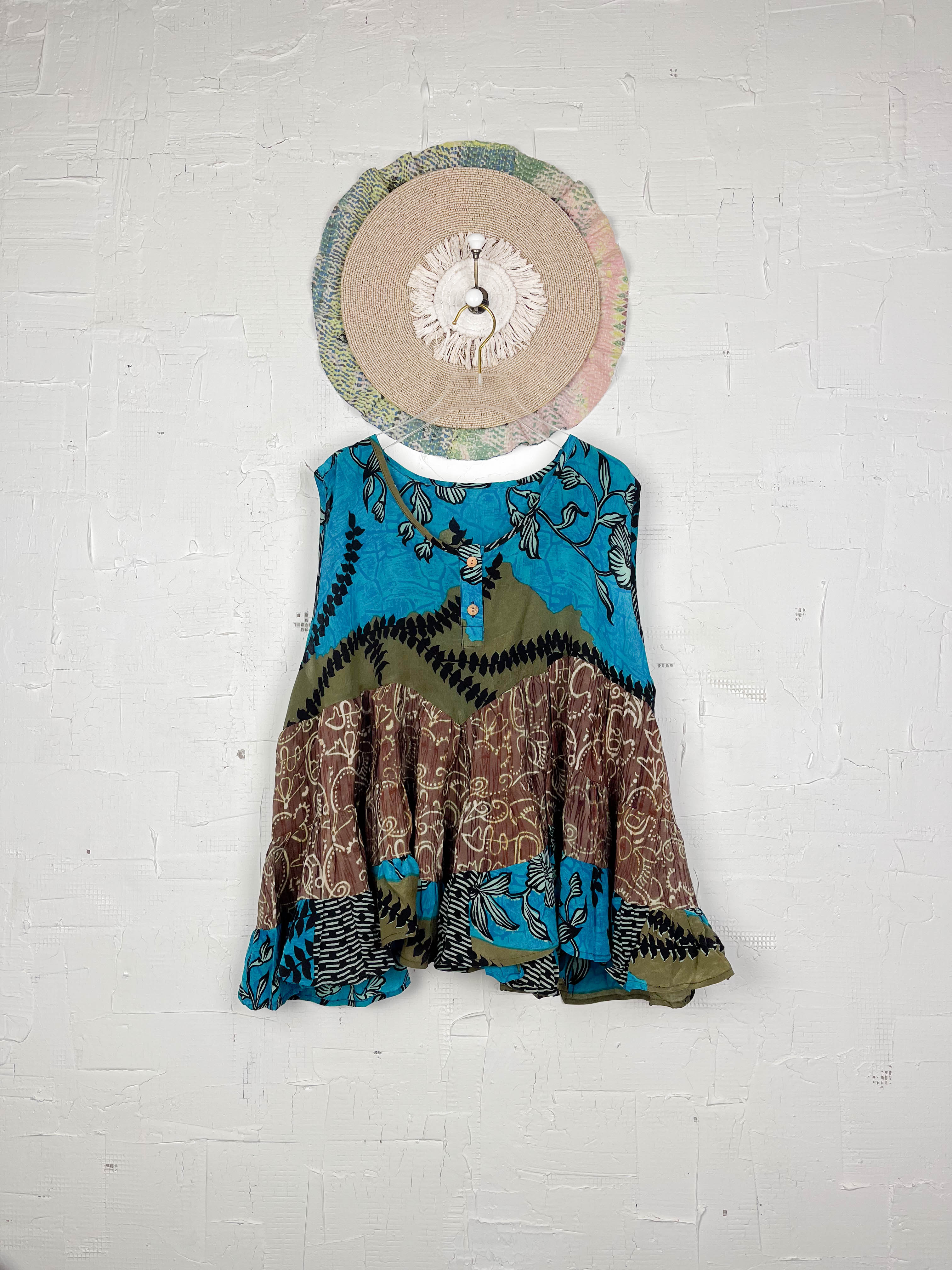 Vintage silk top summer - Love Protect Sustain