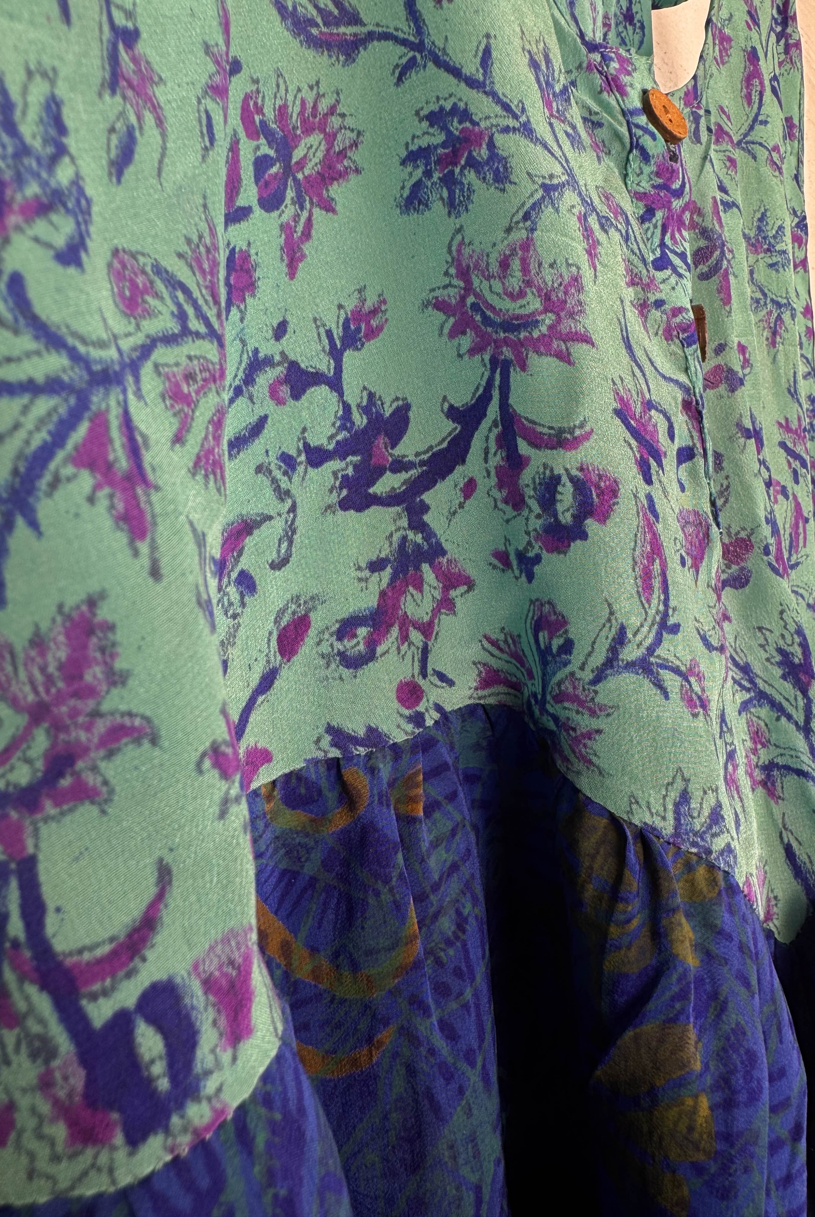 Vintage sleeveless silk top - Love Protect Sustain