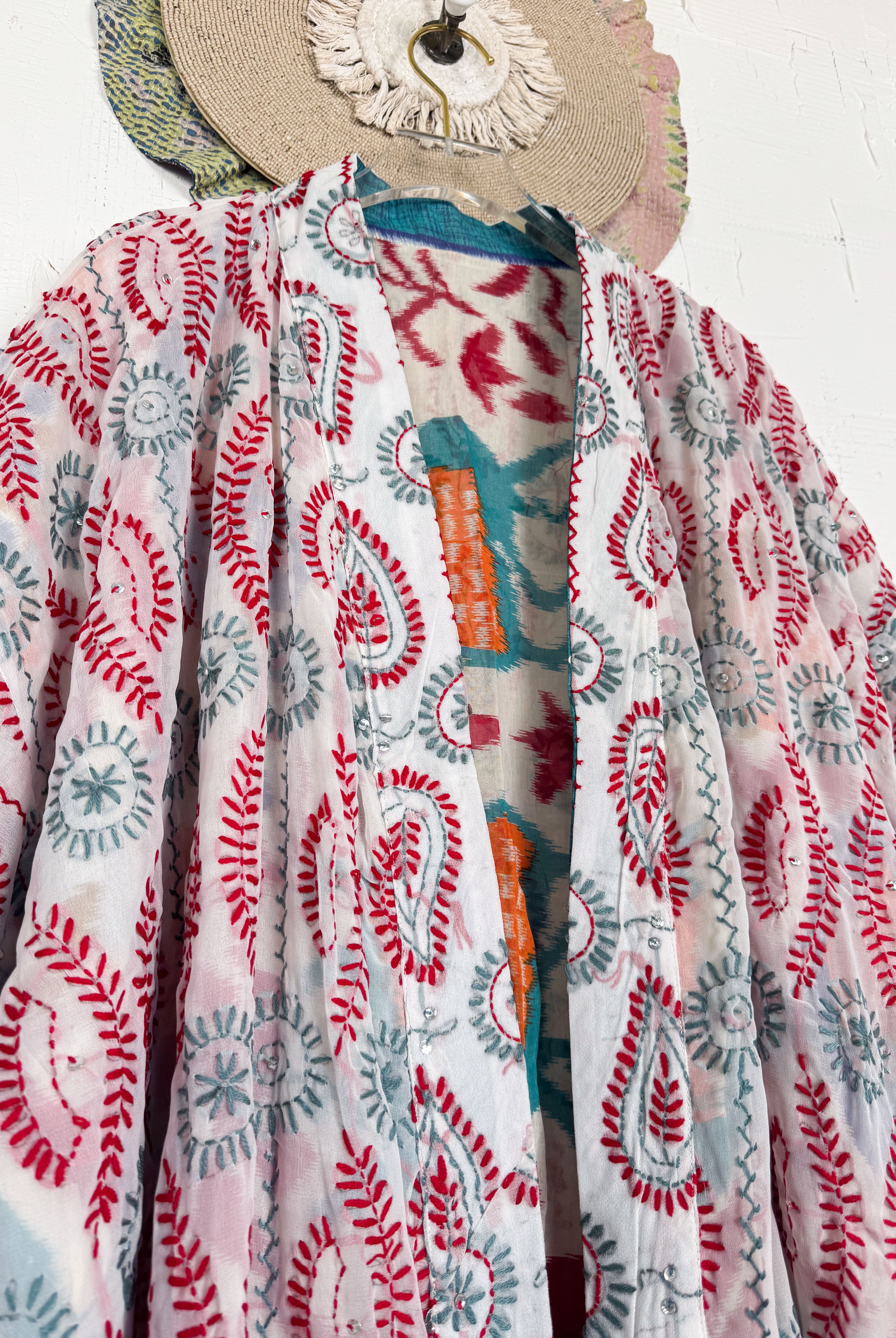 White Floral Kimono - Love Protect Sustain