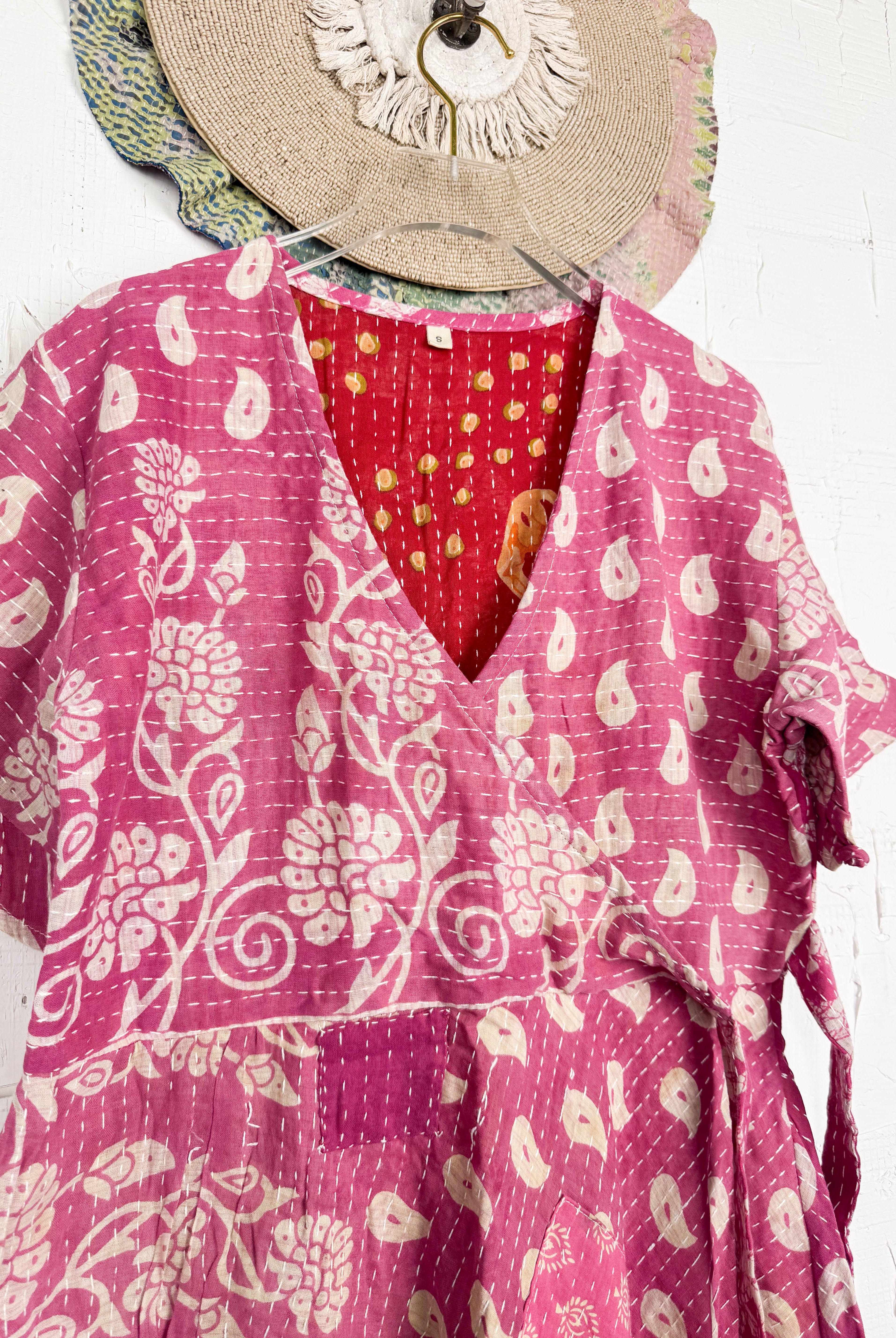 Wrap Kantha dress - Love Protect Sustain
