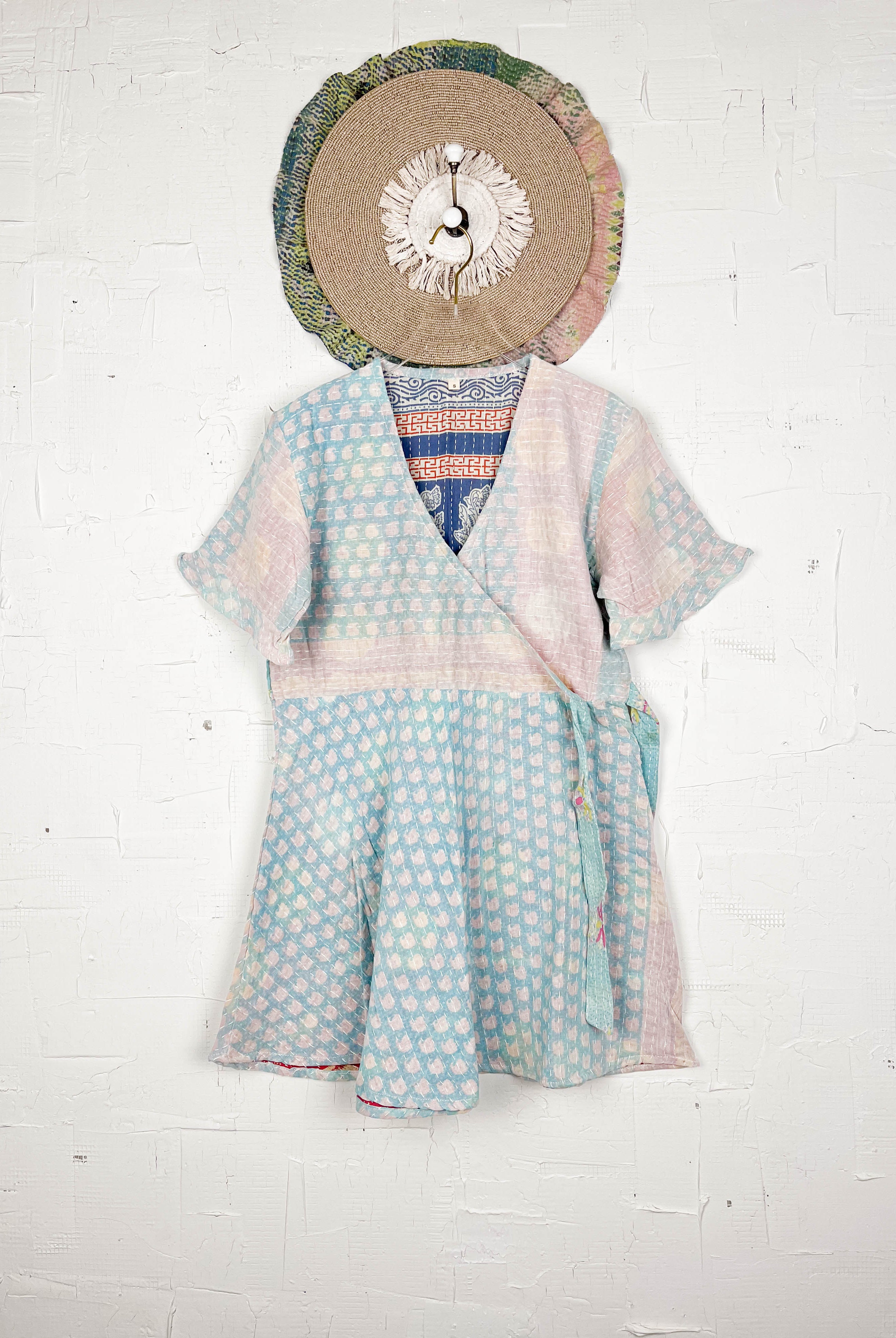 Wrap Kantha dress - Love Protect Sustain