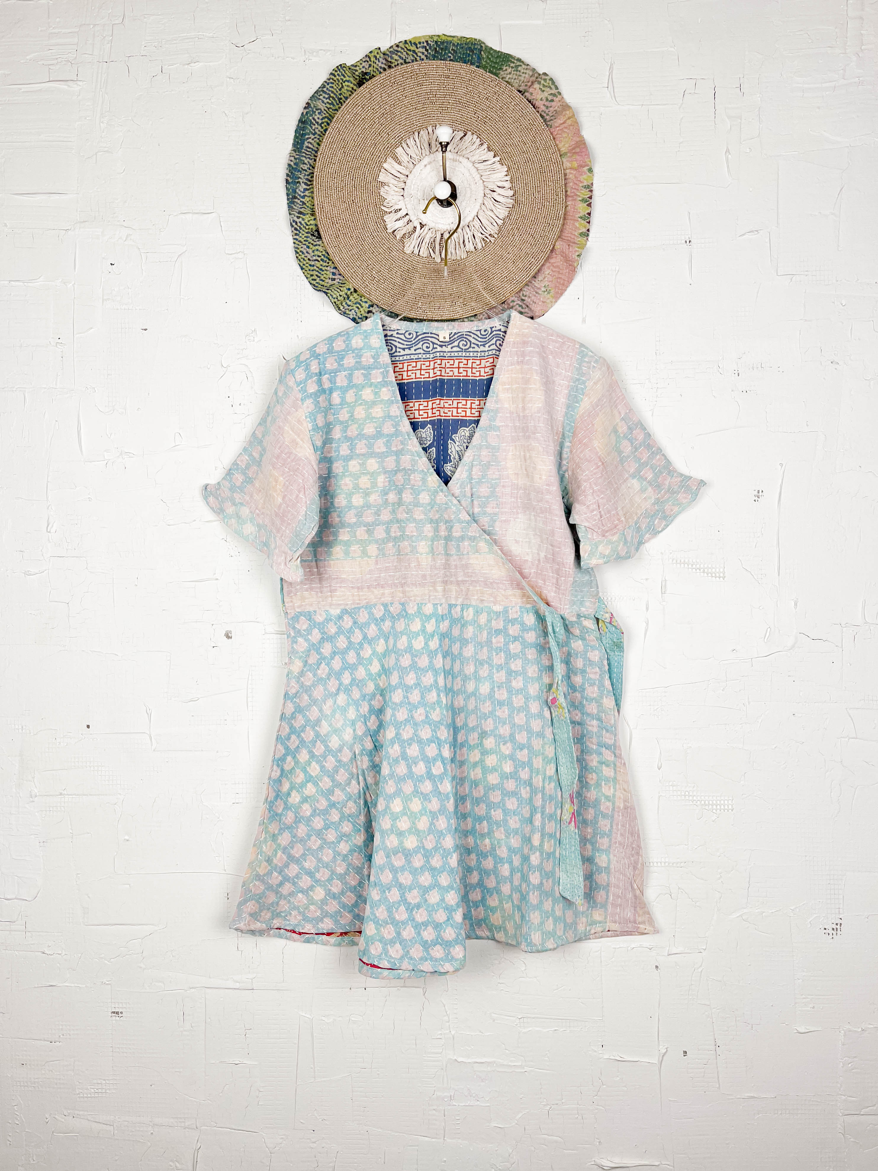 Wrap Kantha dress - Love Protect Sustain