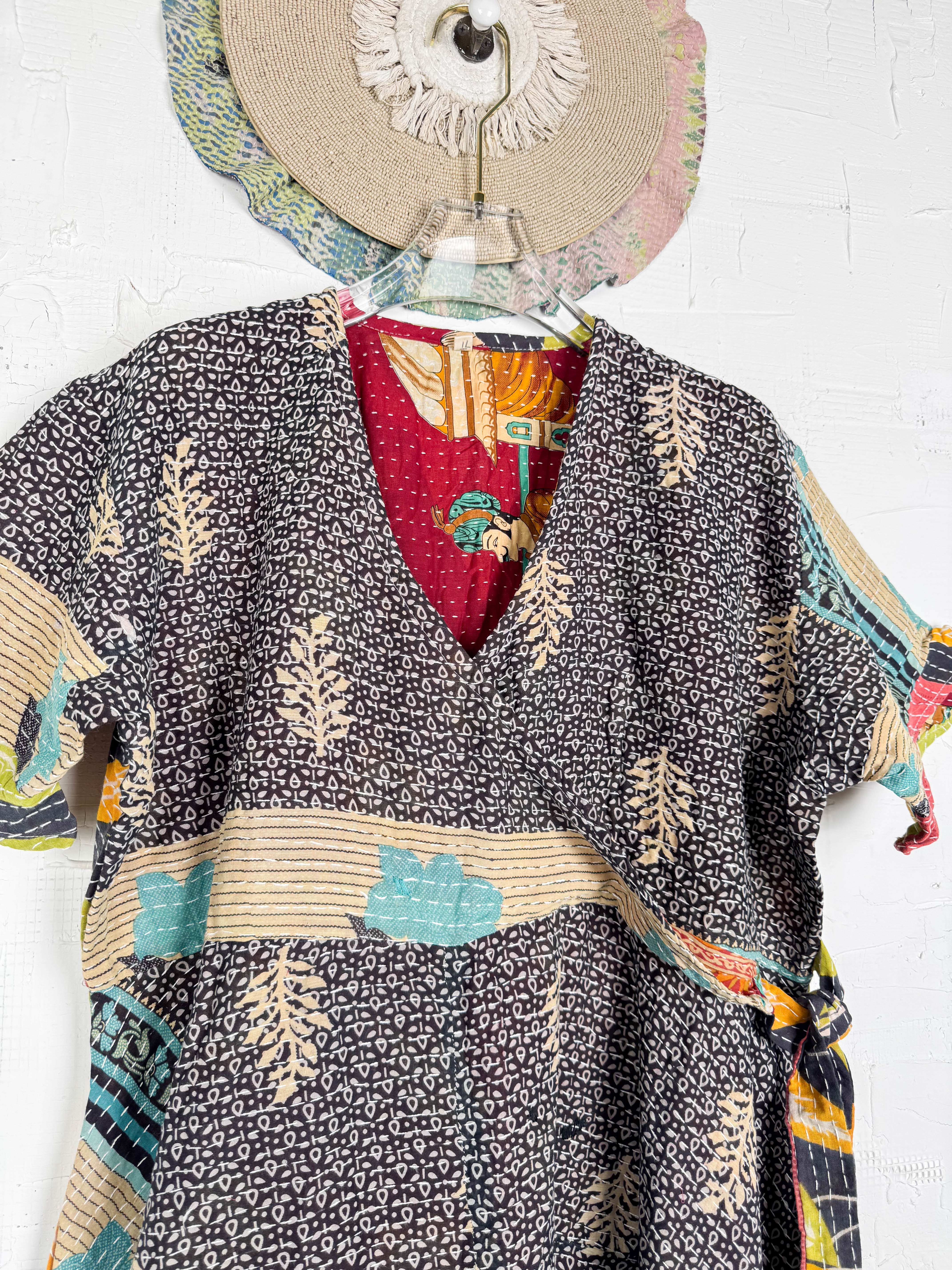 Wrap Kantha dress- Love Protect Sustain