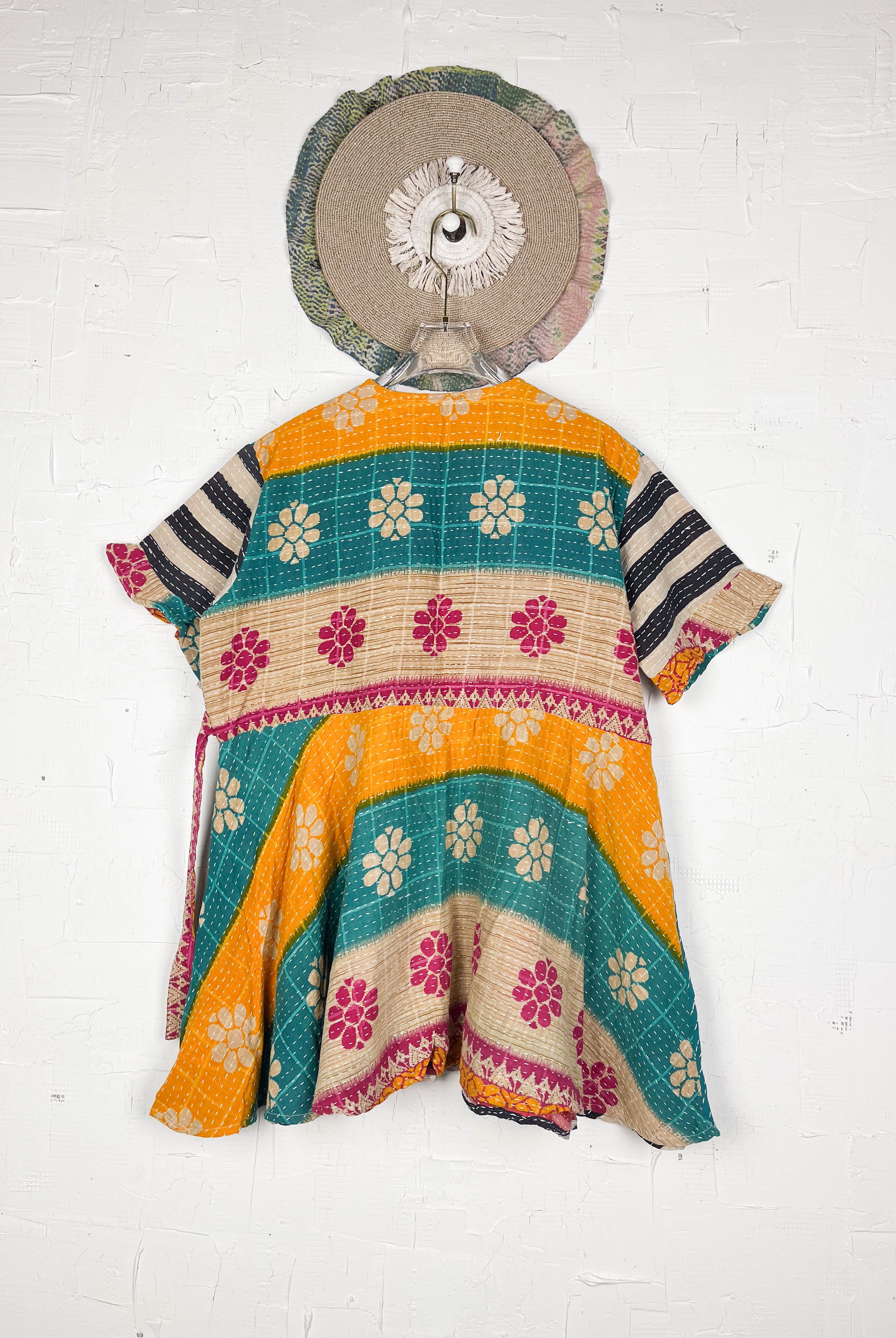 Wrap Kantha dress - Love Protect Sustain