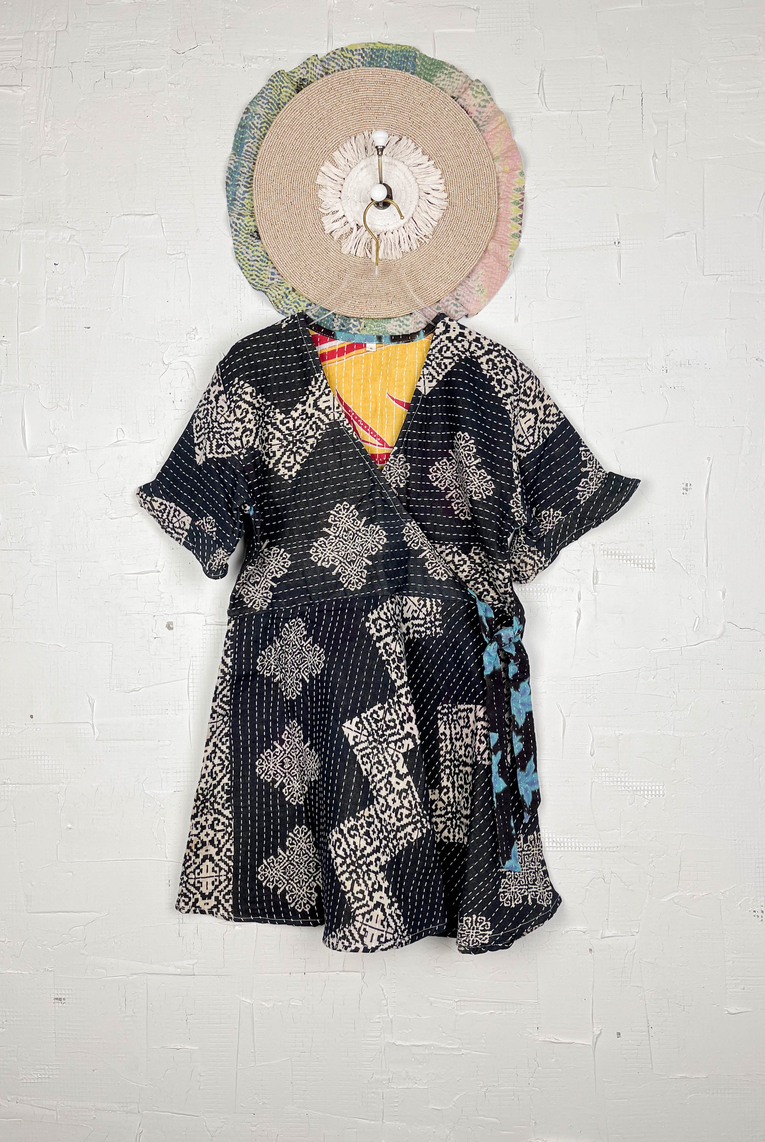 Wrap Kantha dress - Love Protect Sustain